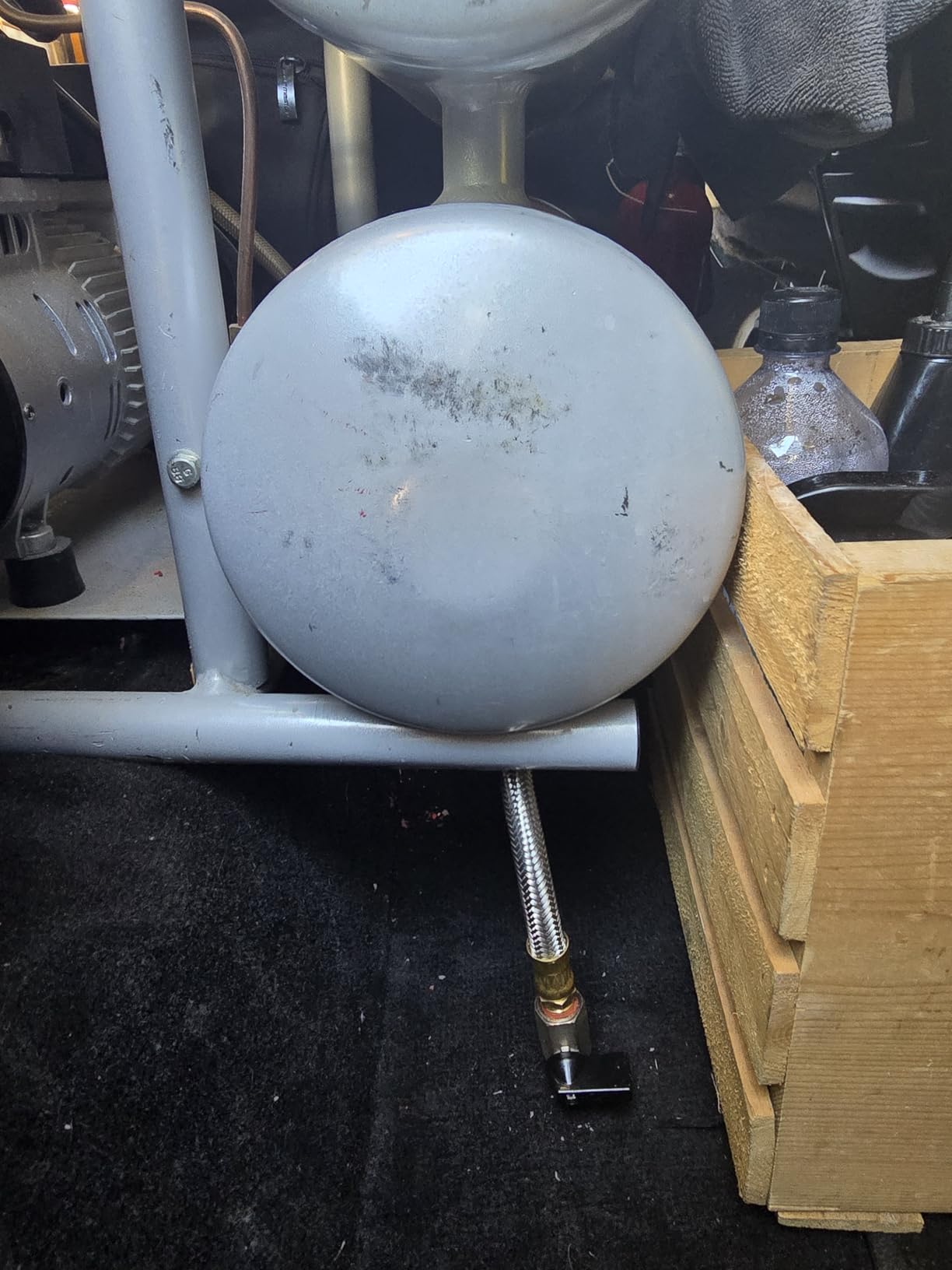 HK Extended Tank Drain Assembly Kit with 10 Inch Braided Steel Hose 1/4 Inch Drain Valve and Elbow Fitting for Air Compressor customer photo 1