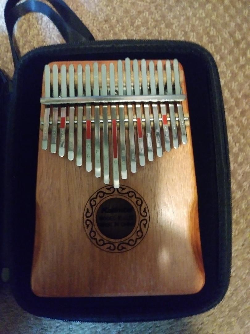 MIFOGE 17Keys Kalimba Thumb Piano with Hard Case Mahogany customer photo 2