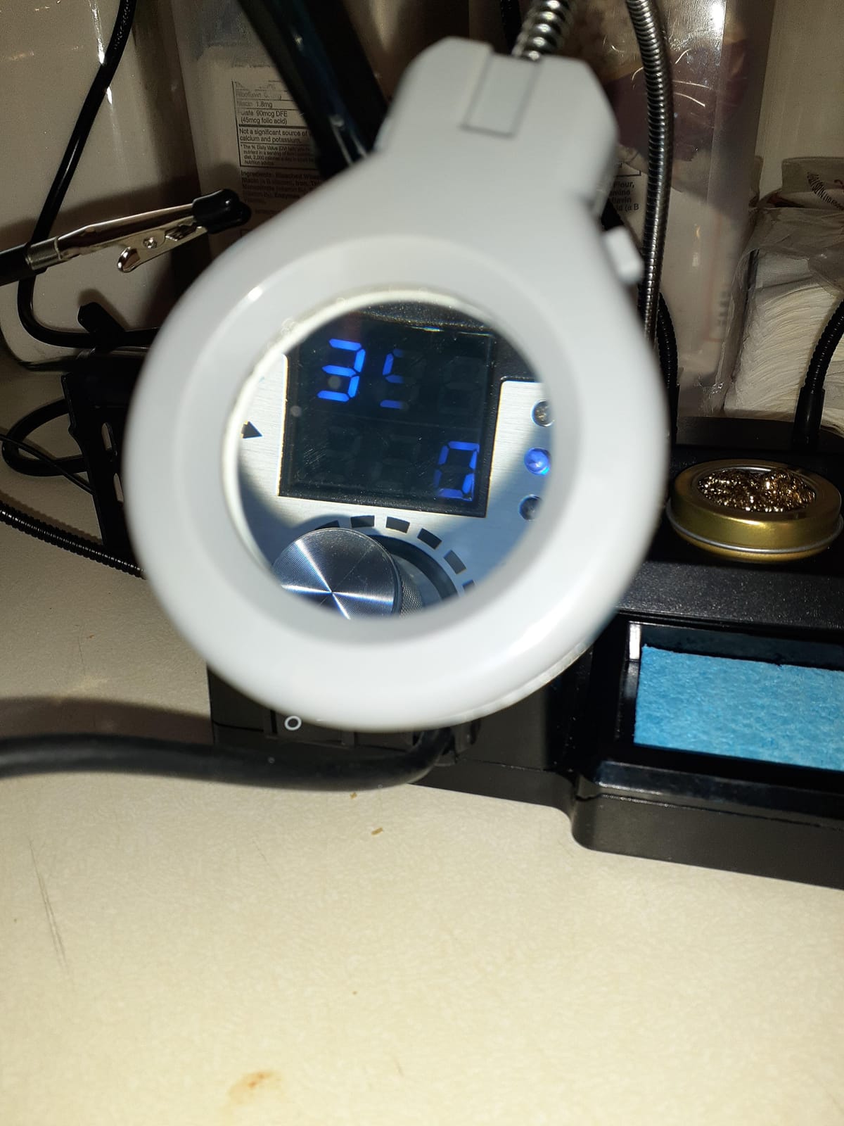 X-Tronic 3060-PRO • 75W Soldering Iron Station Kit • 5 Extra Tips • Mini Mag Lamp • 4 Helping Hands • Solder Sucker • Tweezers • 50g Solder • Brass Sponge w/Flux • Sleep Func, °C/°F, 3 Temp Presets! customer photo 2