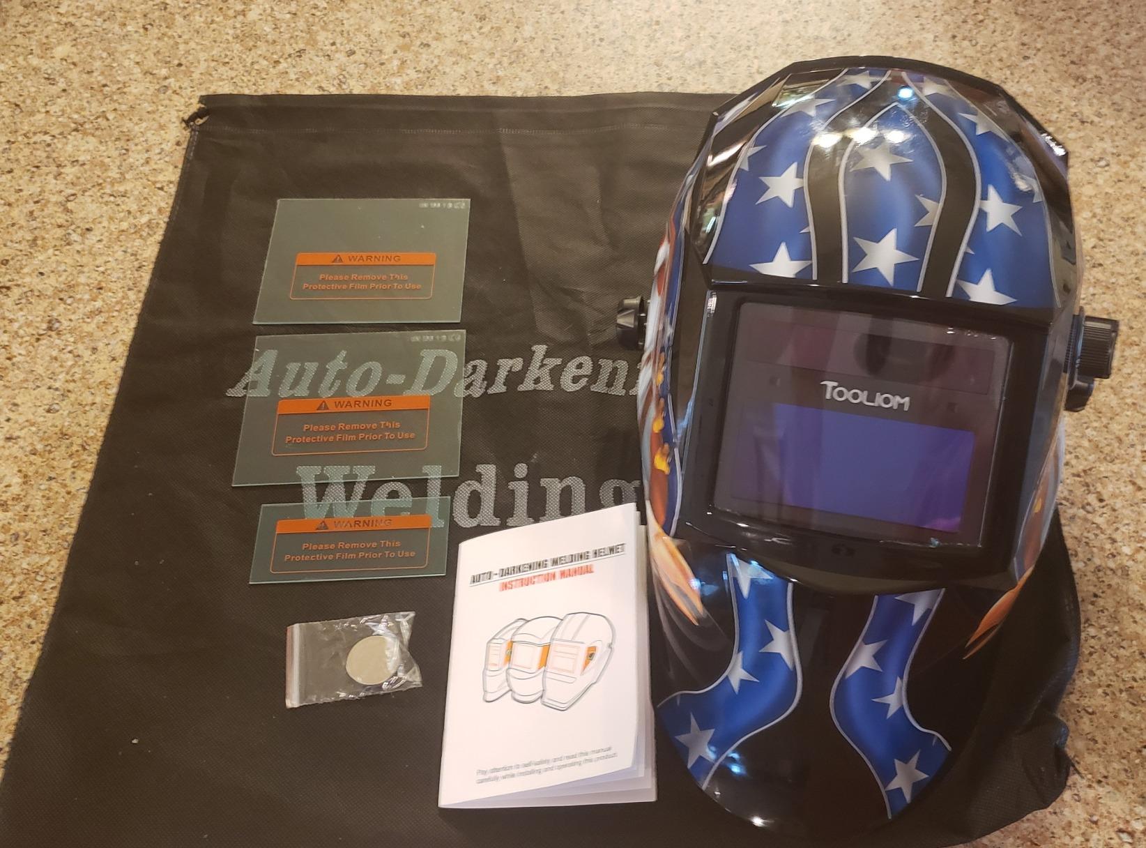 TOOLIOM Auto Darkening Solar Powered Welding Helmet for TIG MIG ARC customer photo 2