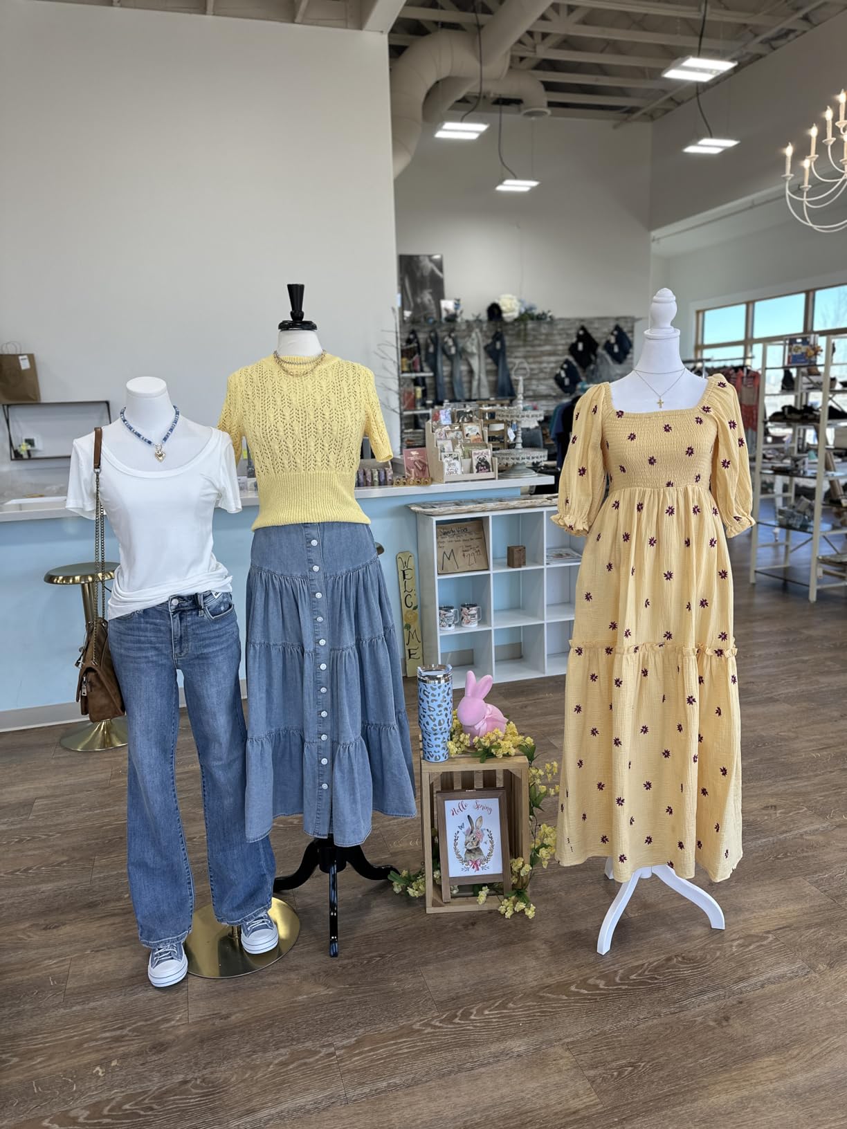 Female Dress Form Mannequin Torso Body with Adjustable Tripod Stand Dress Jewelry Display (White) customer photo 1