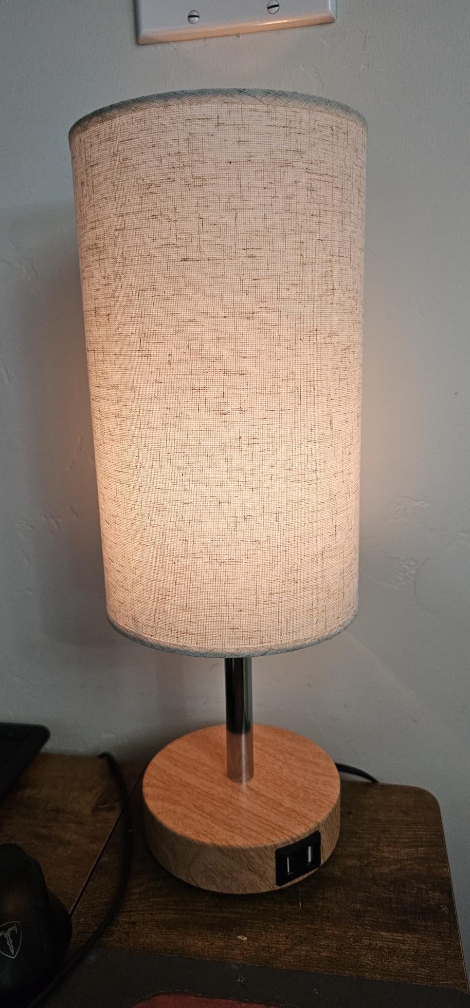 Yarra-Decor Bedside Table Lamp with USB Ports, Touch Dimmable Nightstand customer photo 1