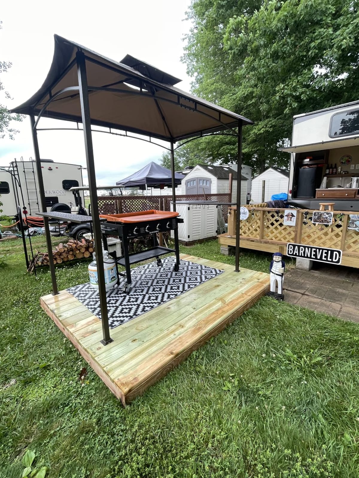 MASTERCANOPY 8 x 5 Grill Gazebo Outdoor BBQ Gazebo Canopy with 2 LED Lights (Dark Gray) customer photo 2