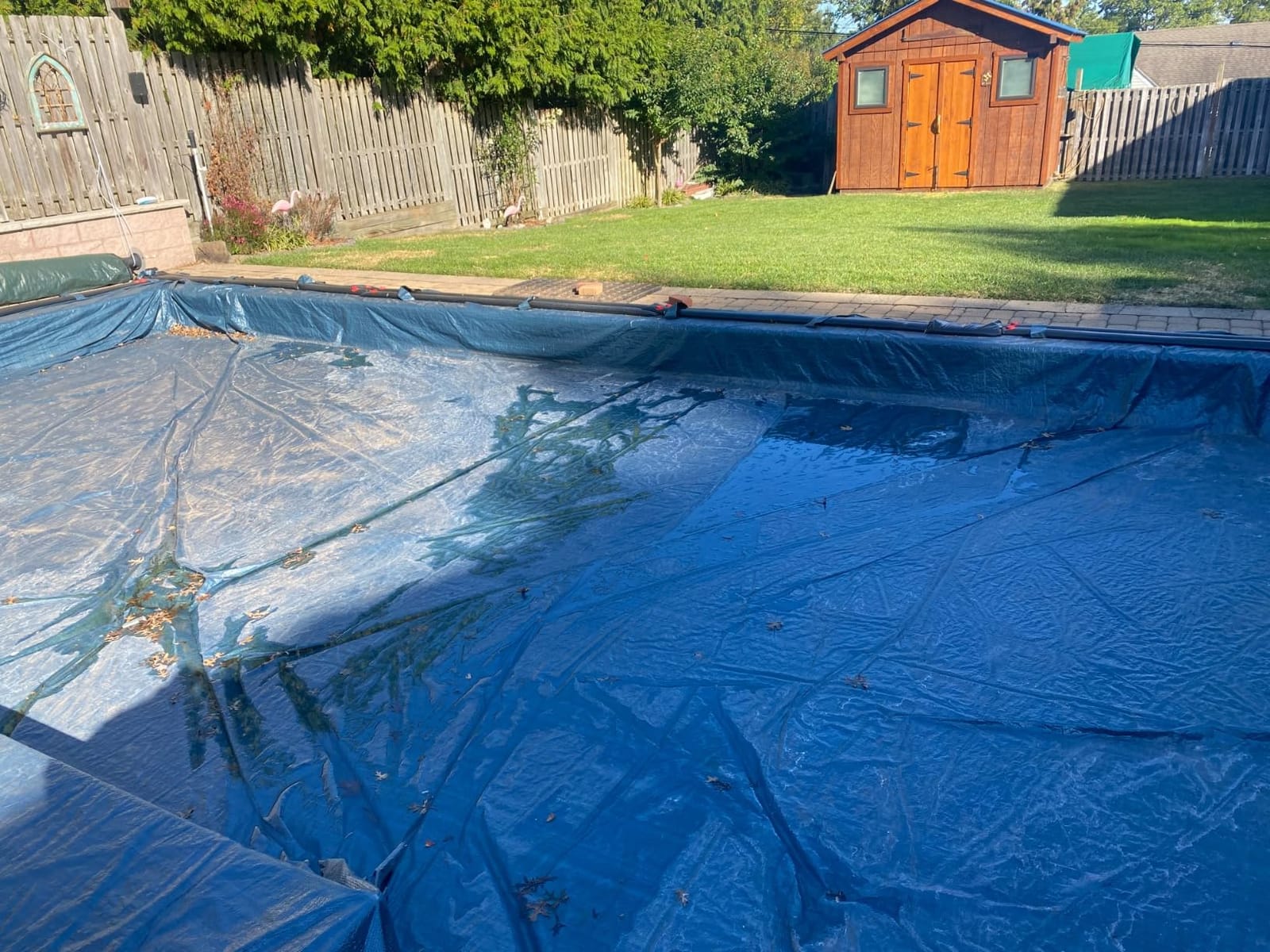 Doheny’s Commercial-Grade Economy 4 Year Winter Pool Cover for Inground Pools – 20' x 40' – Includes Heavy-Duty Water Bag Loops Every 4 Ft to Prevent Water Bag Roll Away customer photo 2