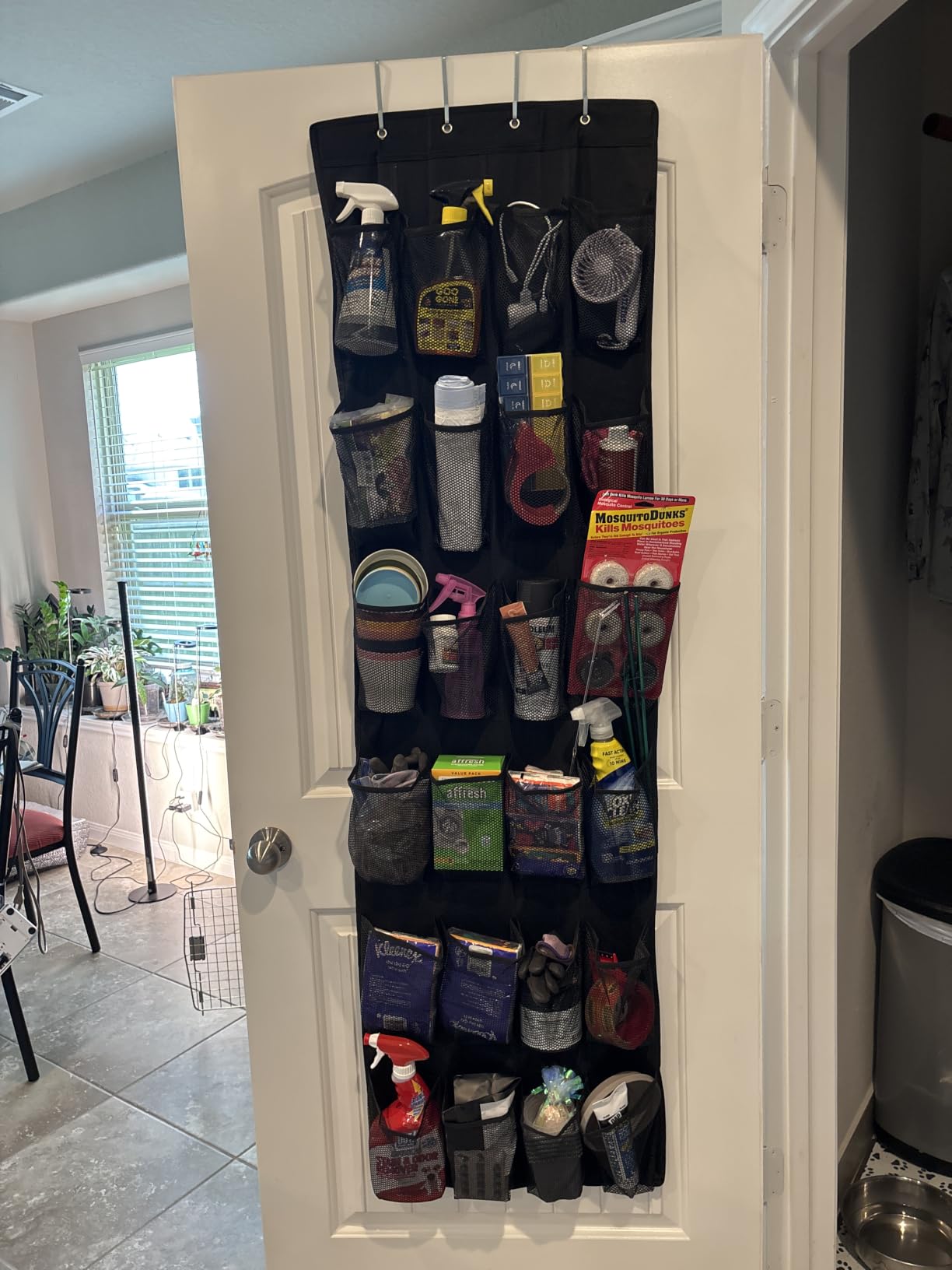 GORILLA GRIP Over the Door Shoe Organizer, 24 Large Pockets, Black customer photo 2