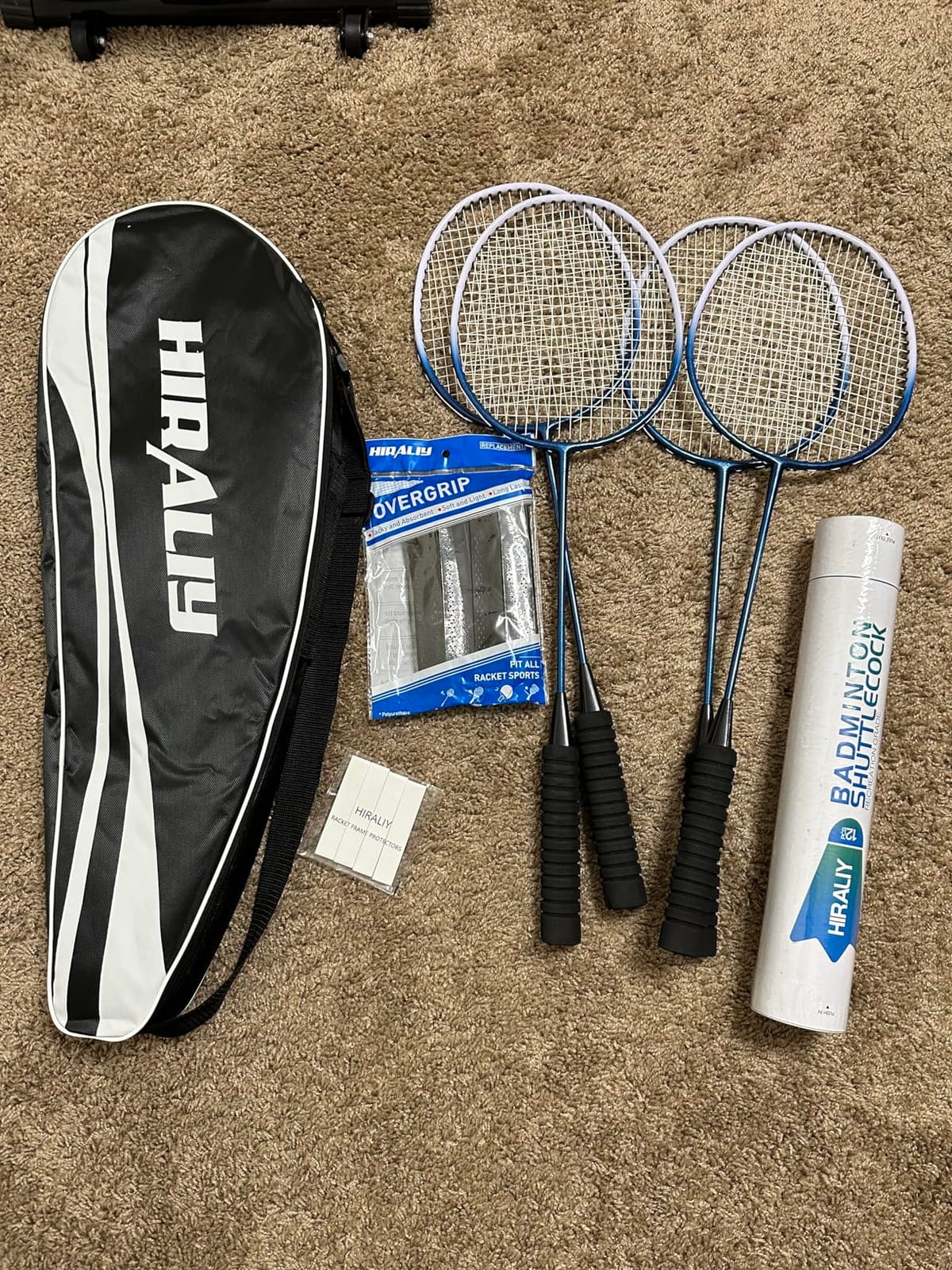 HIRALIY Badminton Rackets Includ 2/4 Rackets, 6/12 Birdies, 1 Carrying Bag | 2/4 Badminton Rackets Set for Backyards, Badminton Set, Outdoor Game for Adult Family Beginner customer photo 2