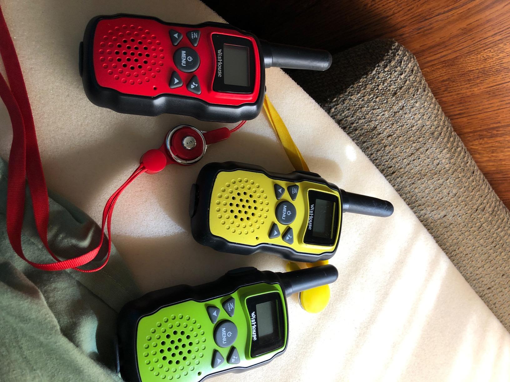Wishouse Walkie Talkies for Kids Adult Long Range Rechargeable 3 Pack,Boy Wearable Walky Talky Set 2 Way Radio with USB Charger Battery,Camping Games Toy Birthday Xmas Gift for Girl Children Family customer photo 1