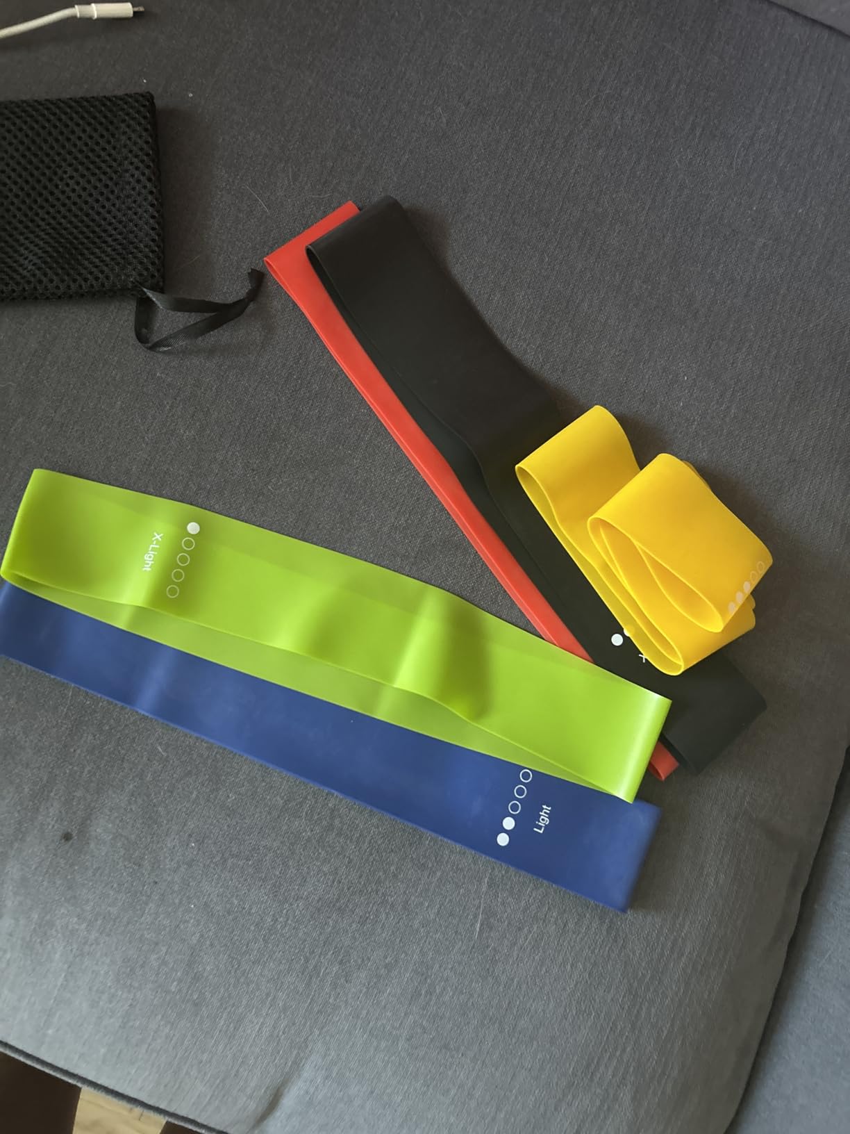 Resistance Bands for Working Out, 5-Pack Elastic Exercise Bands for Strength Training, Stretching, Workout; Home Gym Equipment for Women Men, Pilates Yoga Physical Therapy, Leg Glute Arm Exercise Kit customer photo 1