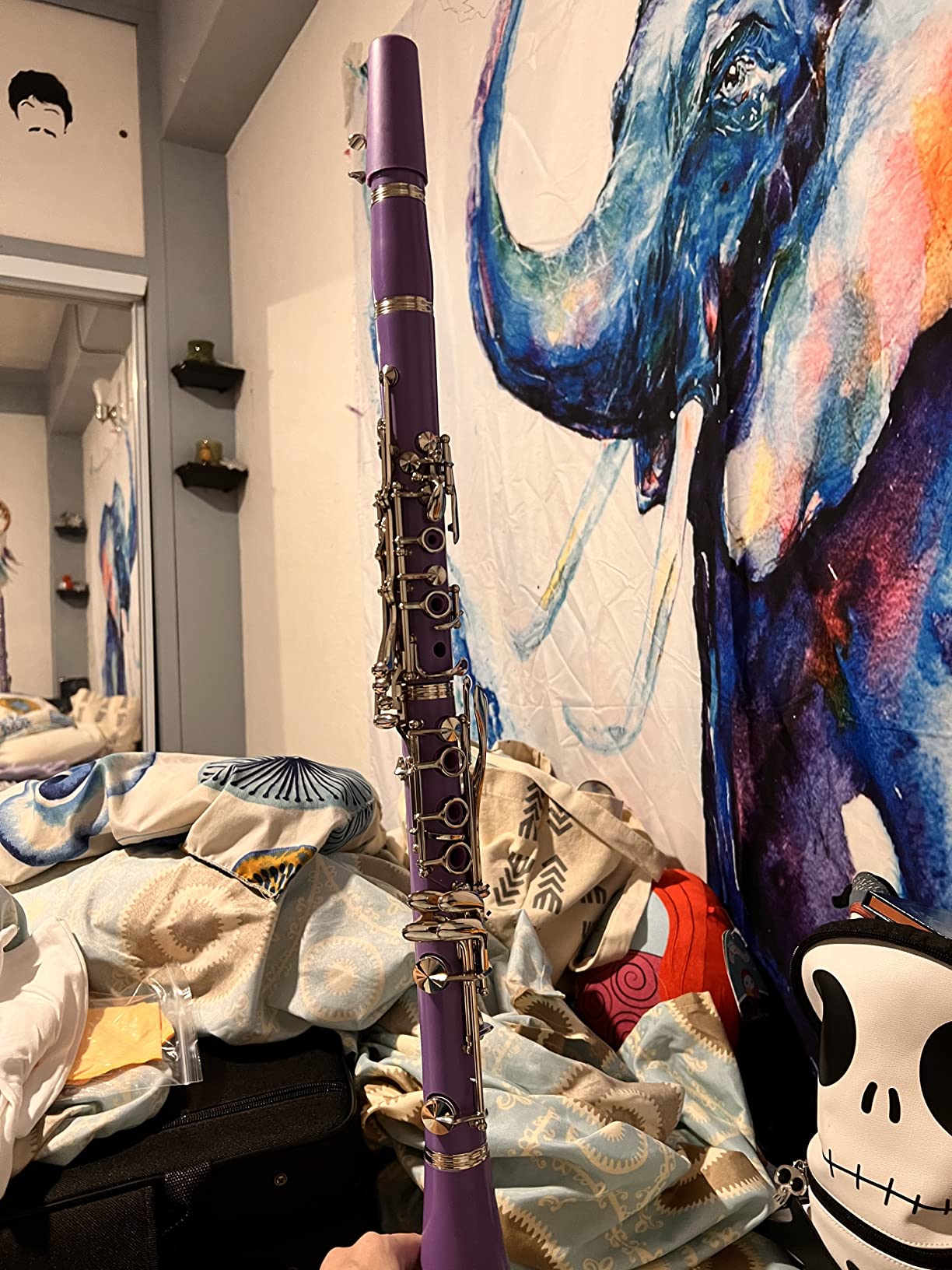 Bb Clarinet 17 Keys Flat B Clarinet for Beginners & Students Black | with Case,Stand,Strap,2 Barrels,8 Mouthpiece Cushion and White Gloves customer photo 1