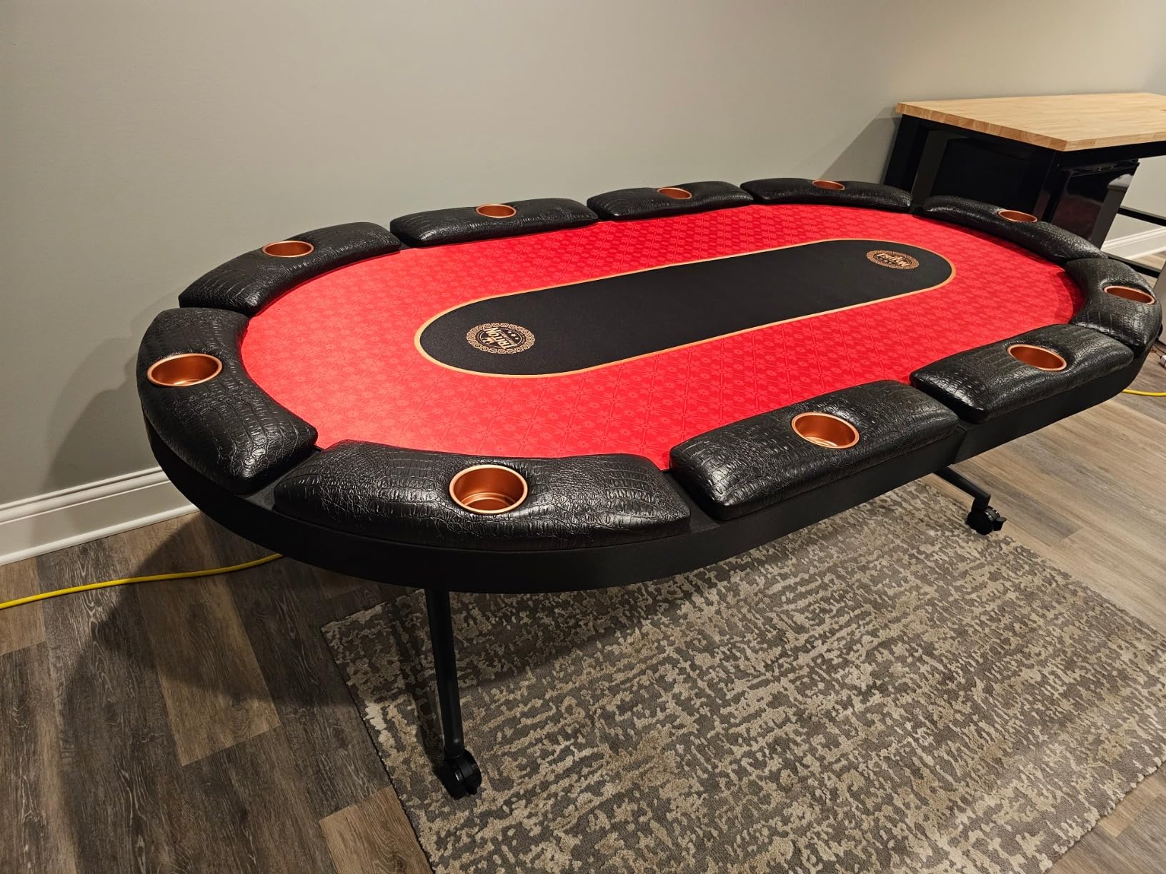 Triton Premium Foldable Poker Table - Poker Table for 10 Players Long-Lasting, Luxurious Vegas Style Casino Experience at Home, Padded Armrests and Cup Holders, Perfect for Texas Holdem Games customer photo 1