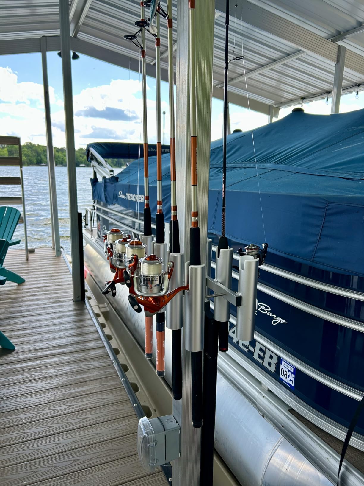 Aluminium Fishing Rod Holders for Boat, Wall-Mounted Fishing Pole Roof Rod Rack,Surf Fishing Rod Holder for Truck, Boats & Yacht customer photo 2