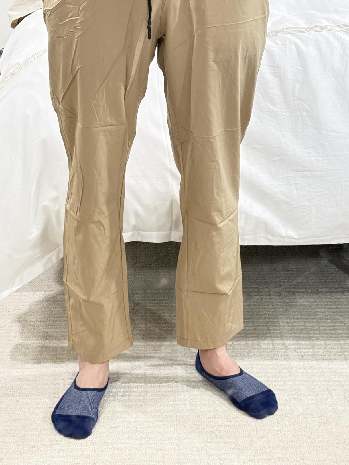 Men's Elastic Waist Hiking Pants Water Resistant Quick-Dry Lightweight Outdoor Sweatpants with Zipper Pockets customer photo 1