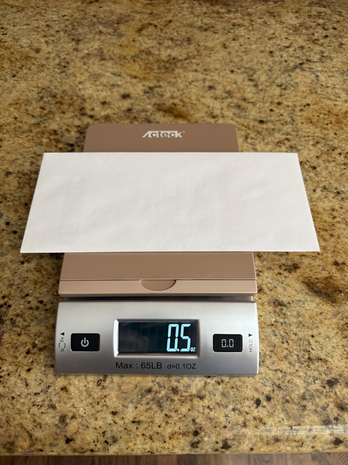 Acteck A-CK65GS High Accuracy 0.1OZ Digital Shipping Scale, Postal Scale and Mail Scale (65LB Gold) customer photo 2