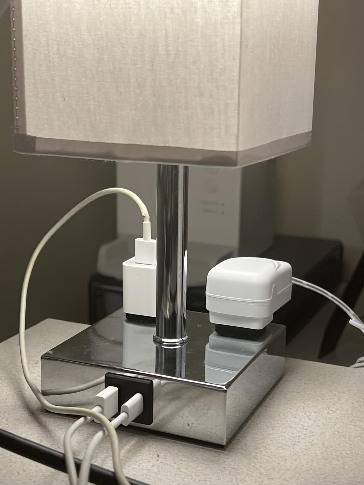 Touch Bedside Table Lamp for Bedroom - Dimmable, USB C+A, 2 AC Outlets customer photo 1