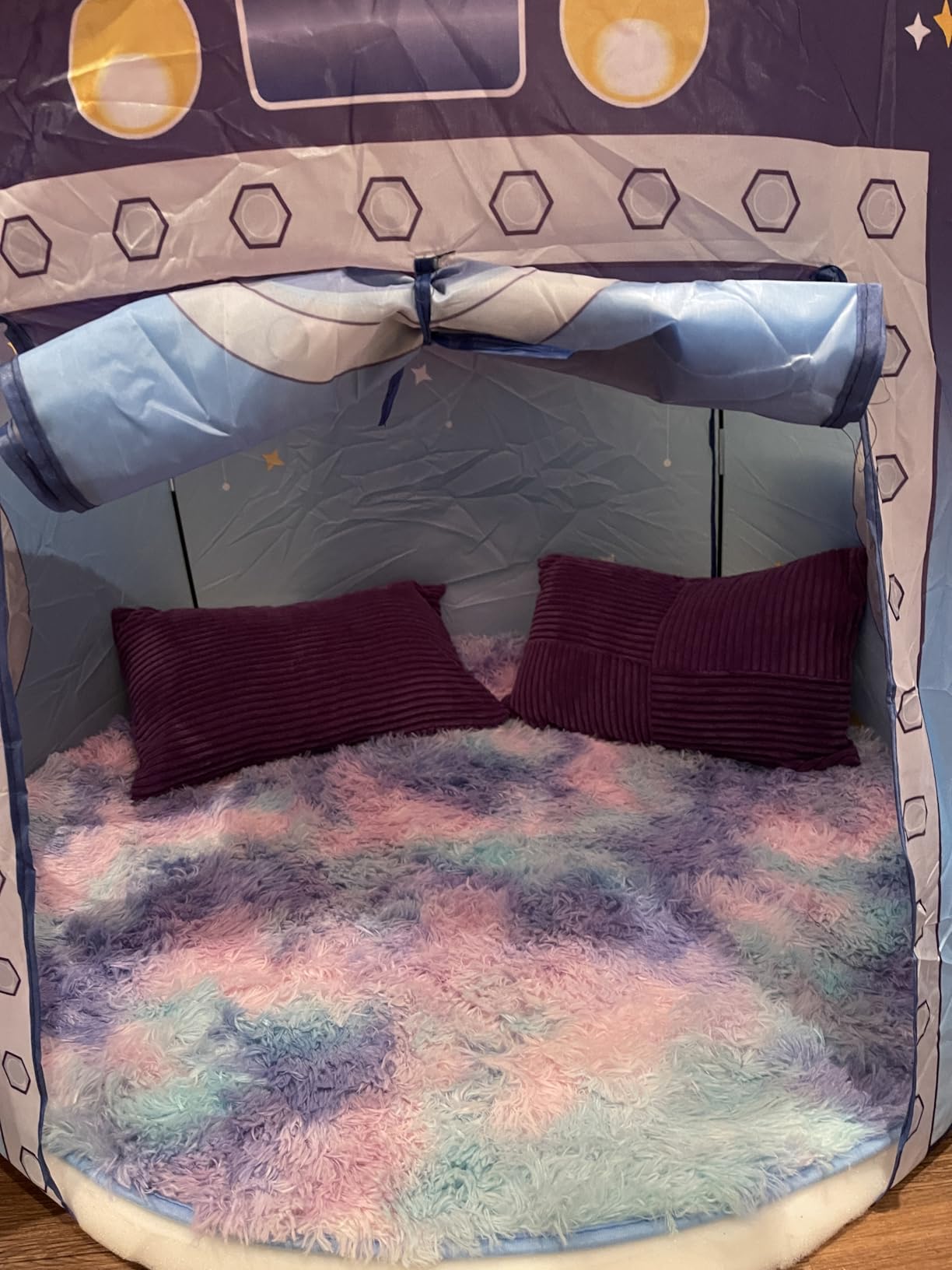 WillingHeart Play Tent for Kids, Rocket Ship Spaceship Space Themed customer photo 2