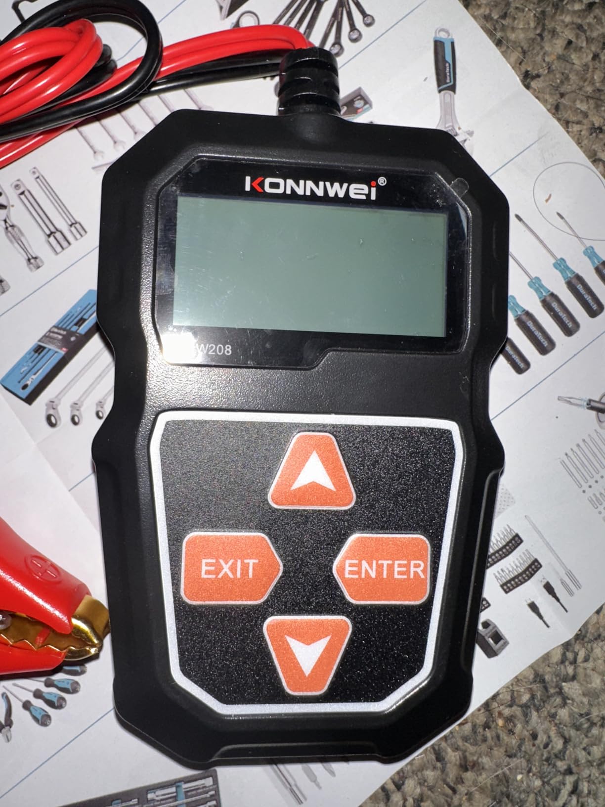 KONNWEI KW208 12V Car Battery Tester, Battery Load Tester Automotive 12V Alternator Starter Tester Digital Auto Battery Analyzer Charging Cranking System Tester for Car Truck Marine Motorcycle Boat customer photo 1