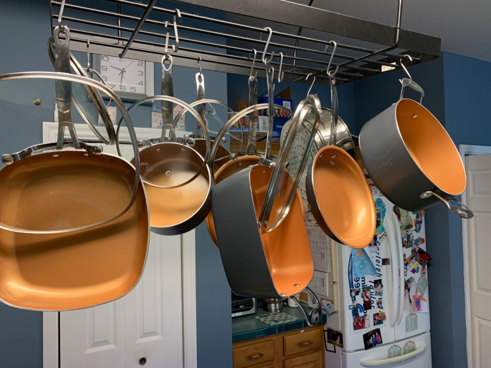 GOTHAM STEEL 12 Pc Ceramic Cookware Set, Diamond & Titanium Reinforced customer photo 2