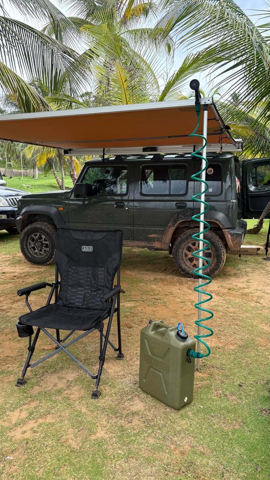 ARB 4x4 Accessories 814412 Retractable Black Aluminium Awning with Led Light Strip Included 2500x2500mm 8.2 x 8.2 feet Ideal for 4x4 Off Road Adventures, Camping, Outdoor Experience customer photo 2
