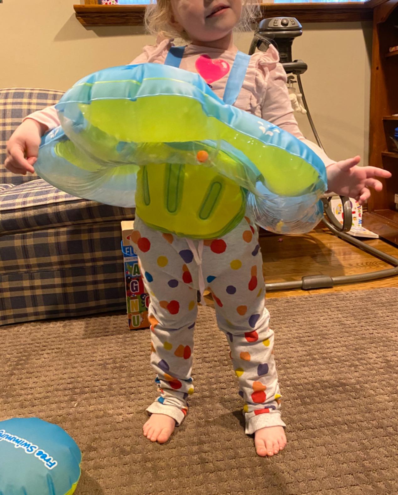 Swimbobo Inflatable Baby Swim Float with Sun Canopy Size Improved Infant Pool Floaties Swimming Pool Toys customer photo 1