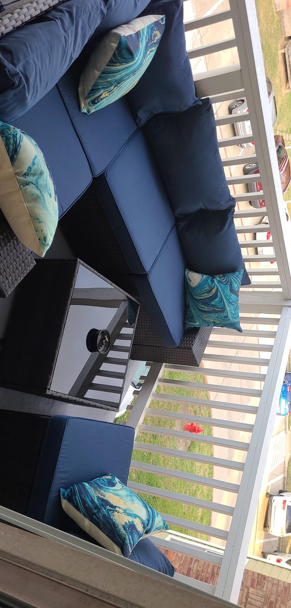 Kullavik 6 Piece Patio Furniture Set, Outdoor Wicker Sectional Sofa customer photo 1