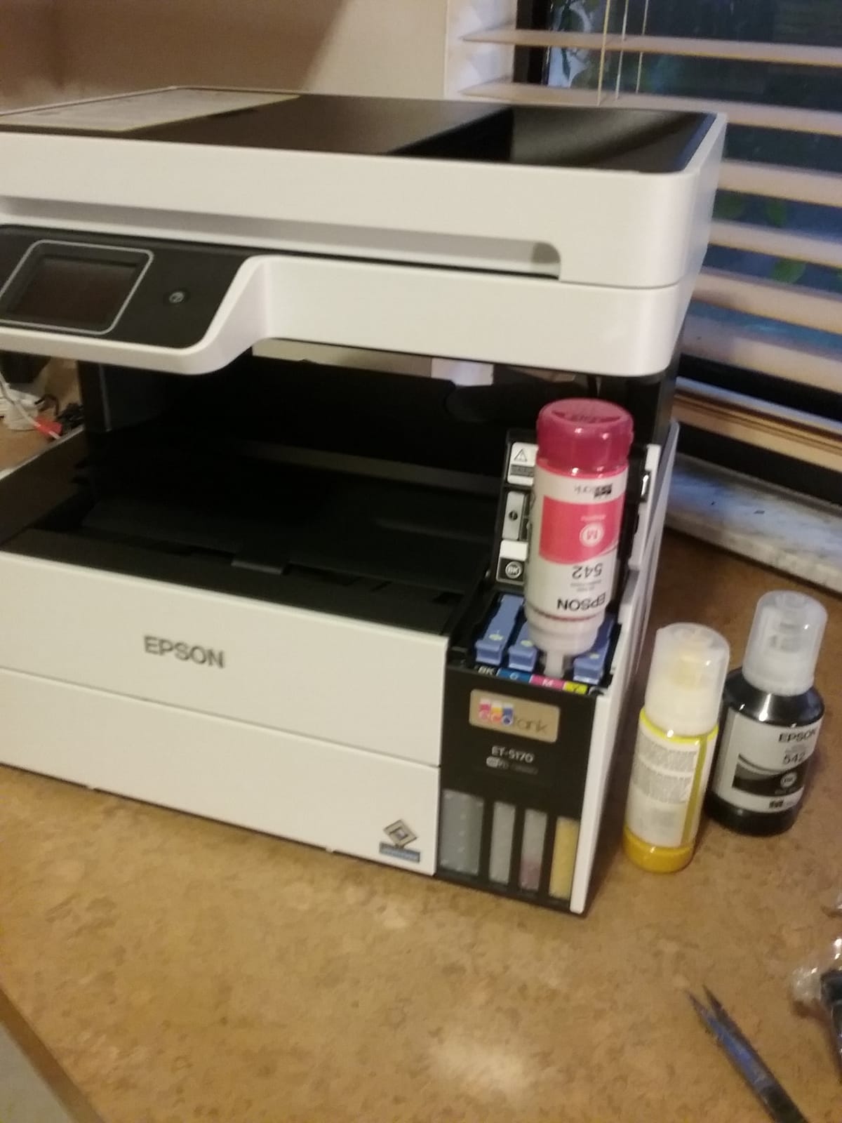 Epson EcoTank Pro ET-5170 Wireless Color All-in-One Supertank Printer with Scanner, Copier, Fax Plus Auto Document Feeder White Large customer photo 2