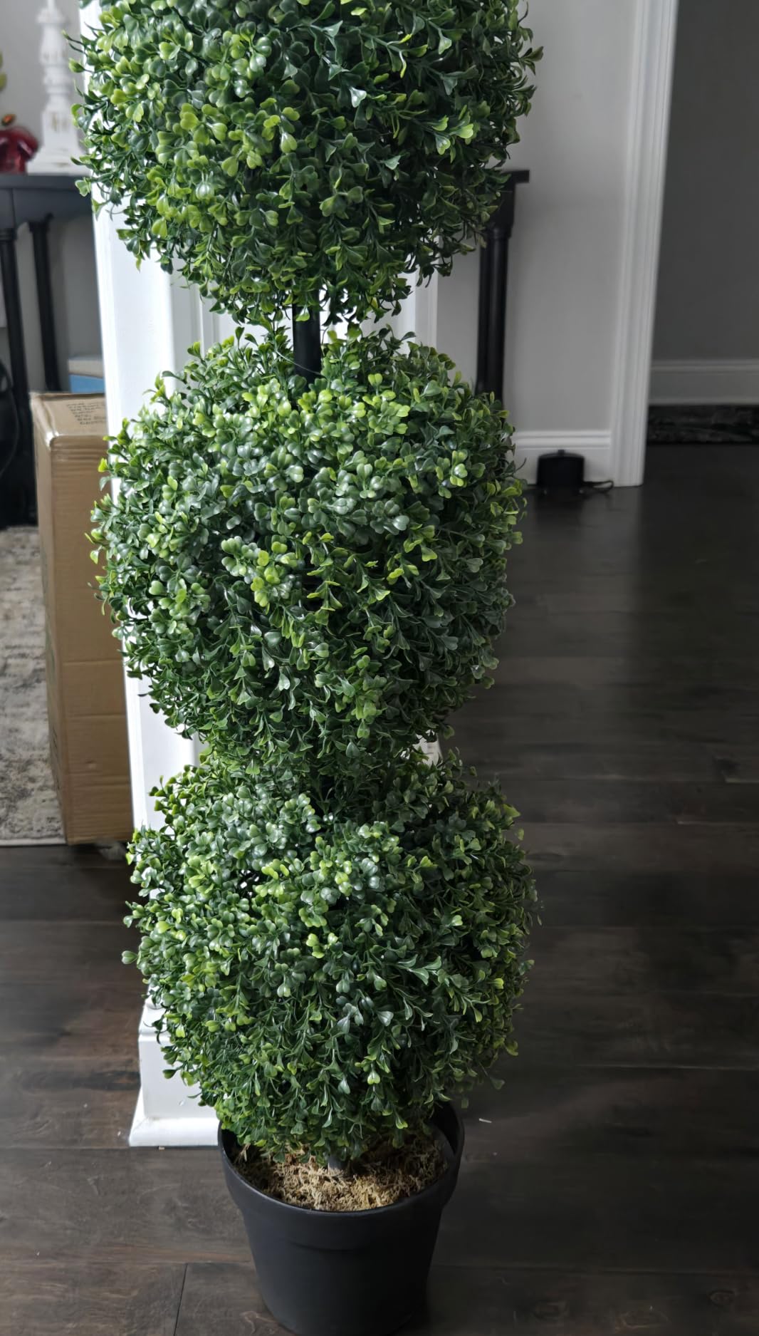 Nearly Natural 36 in Artificial Triple Ball Boxwood Topiary Tree with Pot customer photo 1