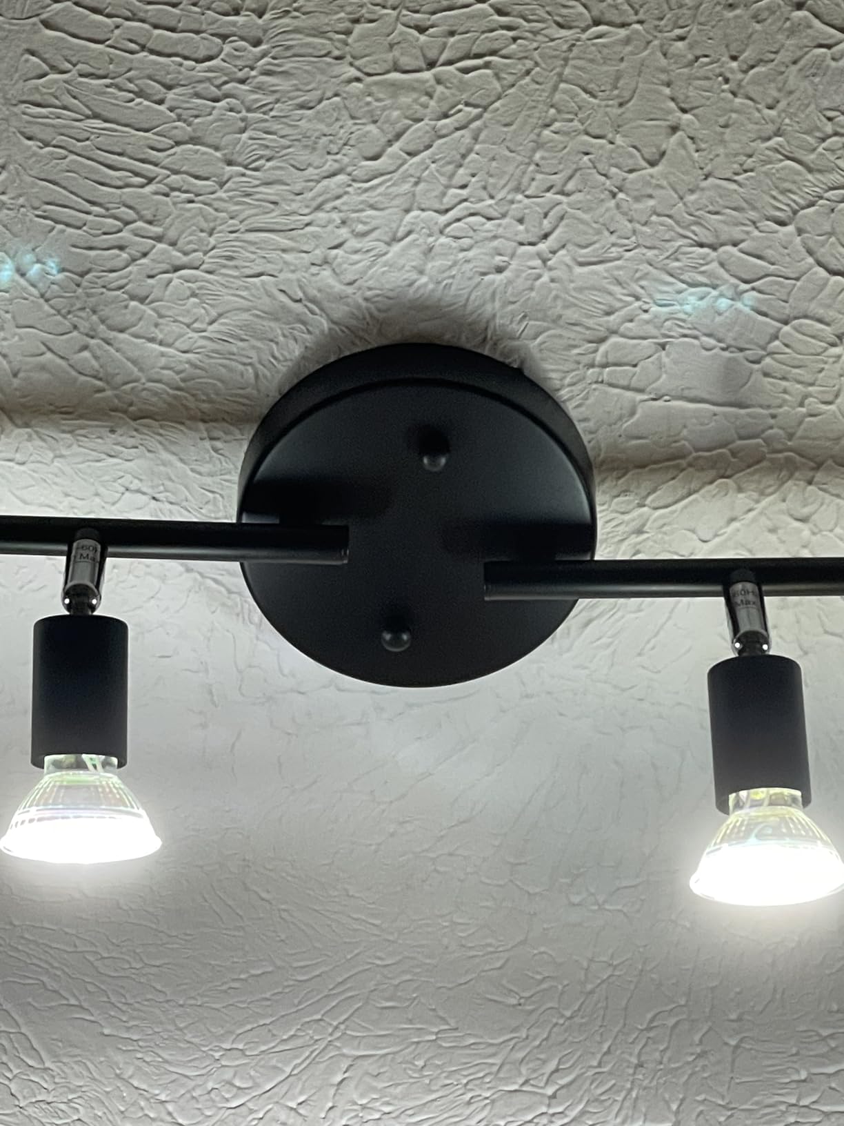 Ascher 6-Light LED Track Lighting Kit, Flexibly Rotatable Light Heads, 6 Way Ceiling Spotlight Matt Nickel Finish, Including 6 GU10 LED Bulbs (4W 400LM Daylight White 5000K) customer photo 1