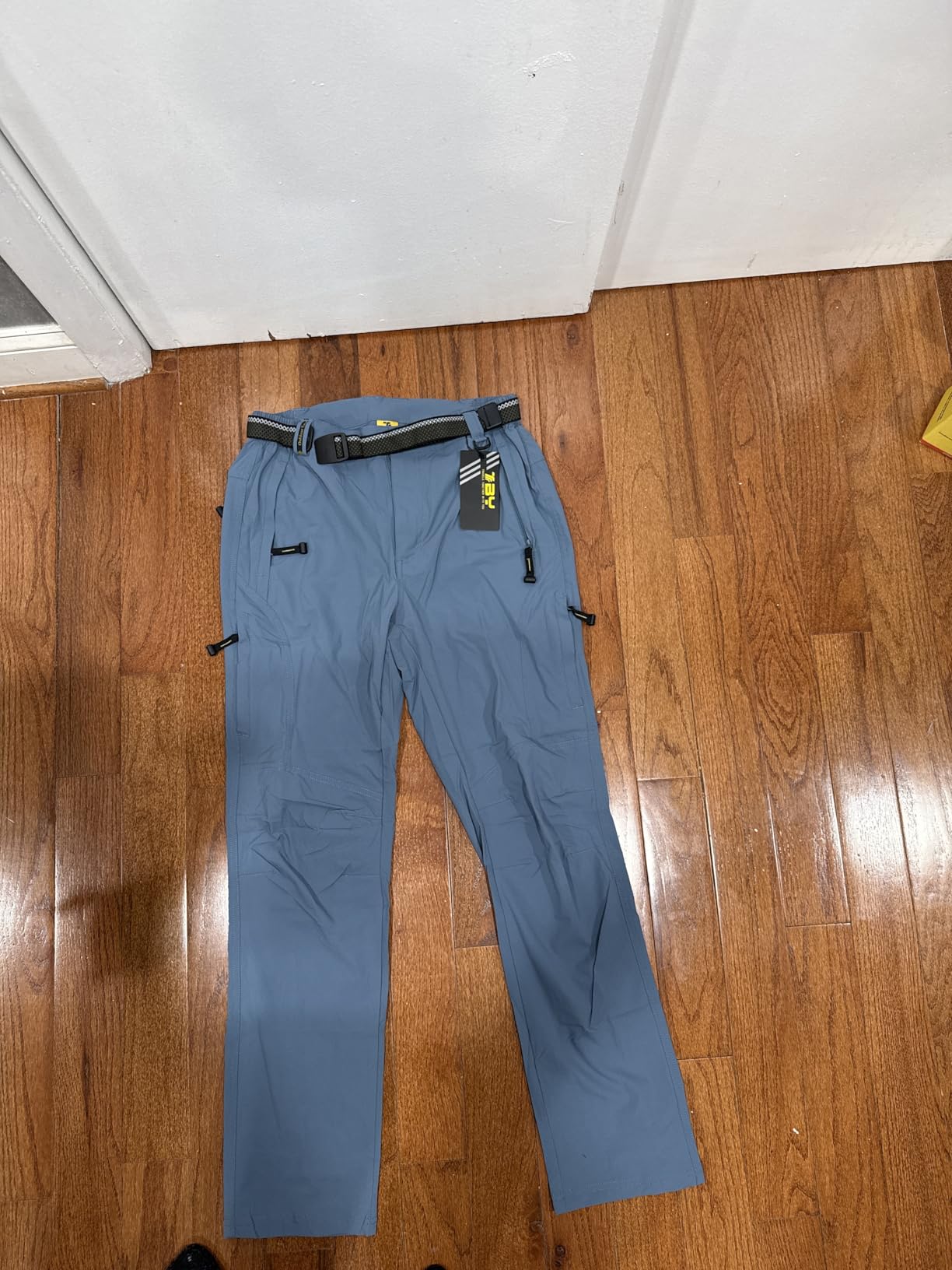 TBMPOY Men's Lightweight Hiking Pants with Belt Waterproof Travel Fishing customer photo 2