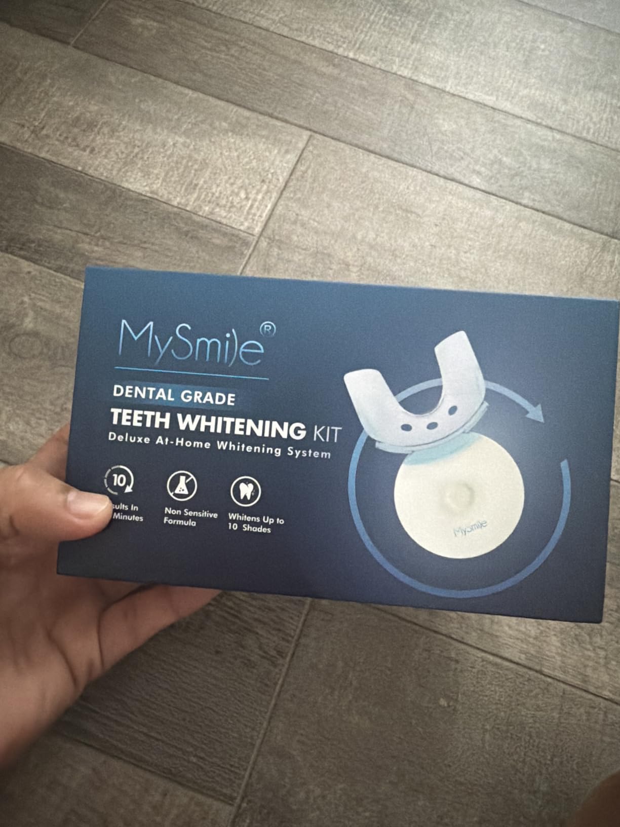 MySmile Teeth Whitening Kit with LED Light, 10 Min Non-Sensitive Fast Teeth Whitener with 3 Carbamide Peroxide Whitening Gel, Helps to Remove Stains from Coffee, Smoking, Wines, Soda, Food customer photo 1