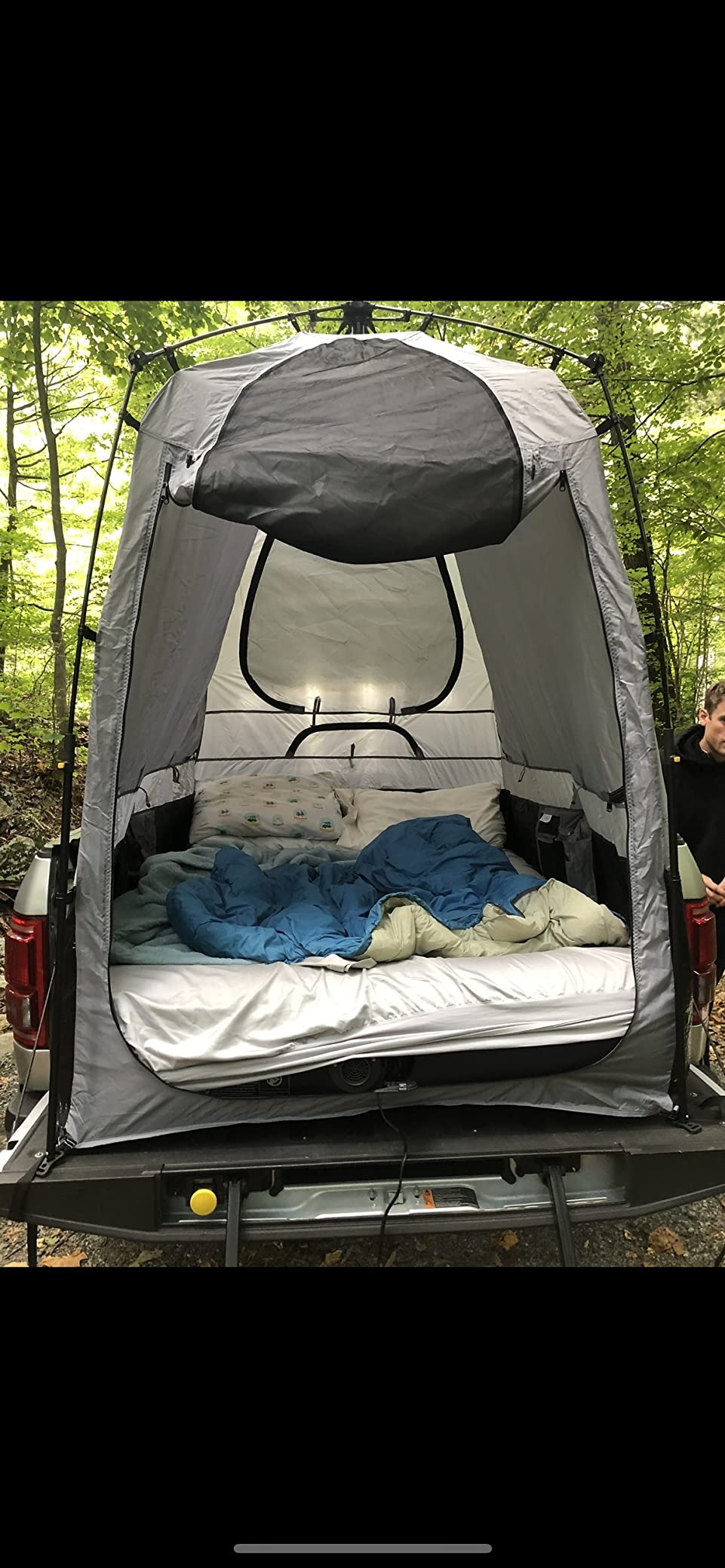 Fofana Pop-Up Truck Bed Tent - Mid-Size, 2-Person, Gray - Quick Setup Pop-Up Tent for Camping - Waterproof Sewn-in Floor & Camping Gear Organization - Mesh Windows & Ventilation for Truck Bed Dome customer photo 1