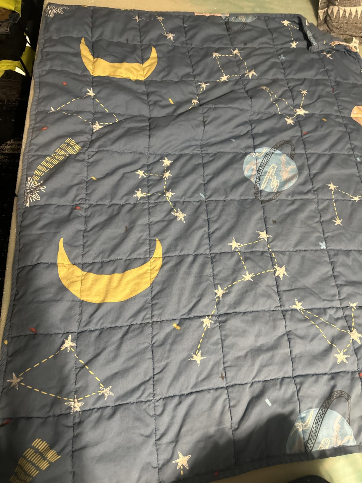 Mr. Sandman Weighted Blanket 3 Pounds Washable, Best for 20-40lb Breathable Cotton Heavy Blanket with Nontoxic Glass Beads - 36