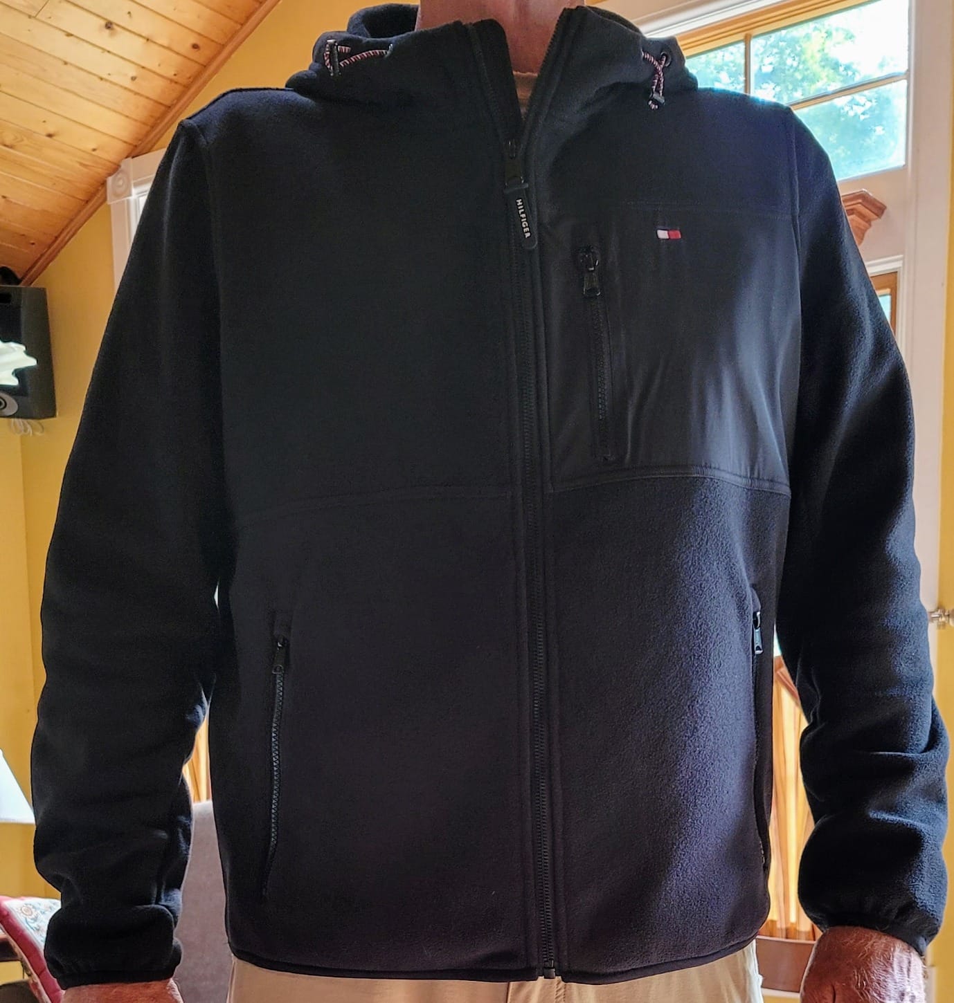Tommy Hilfiger Men's Hooded Performance Fleece Jacket customer photo 1