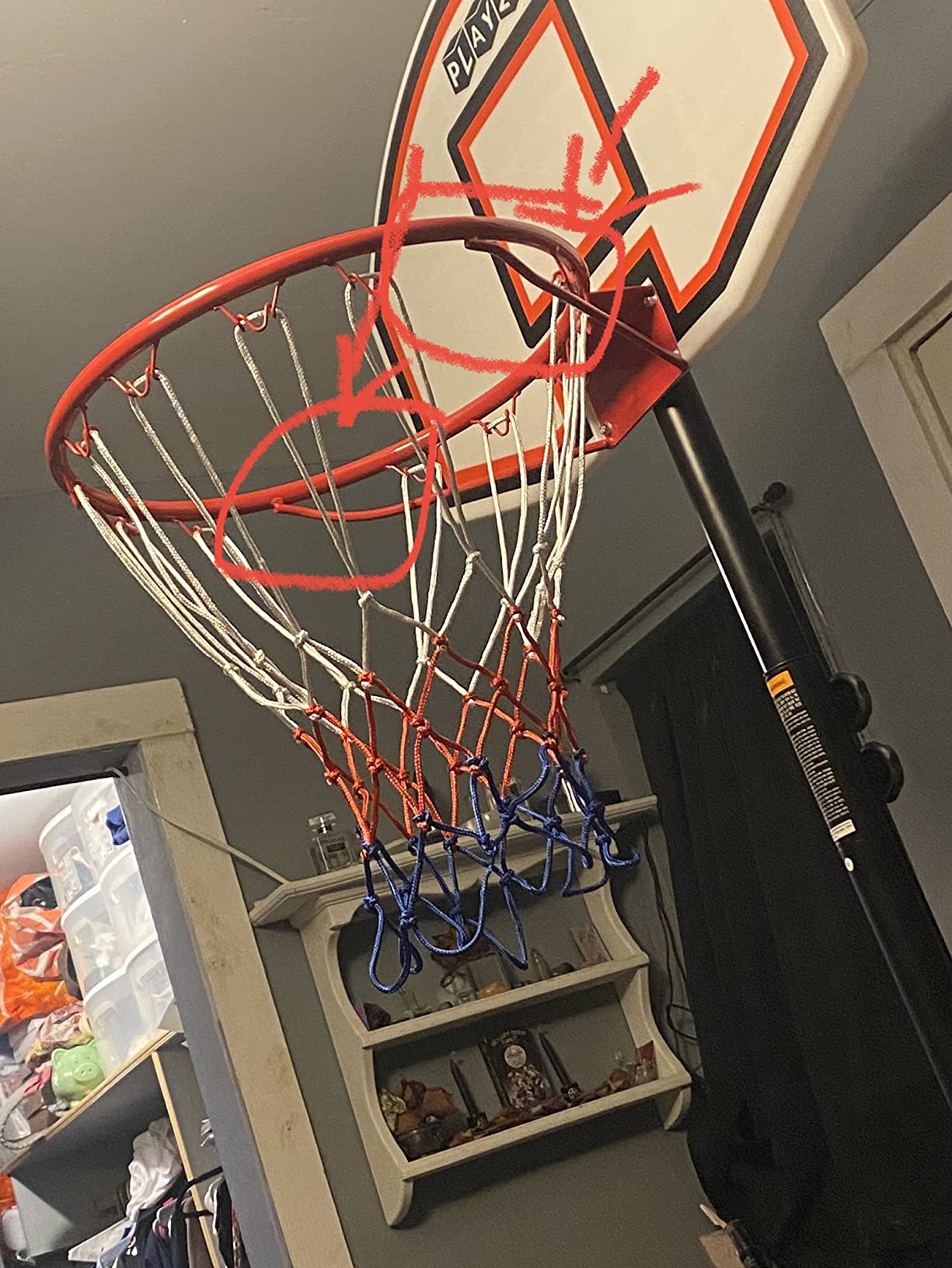 Play22 Kids Adjustable Basketball Hoop Height 5-7 FT - Portable Basketball Goals for Kids Teenagers Youth and Adults with Stand & Backboard Wheels Fillable Base - Great Indoor Outdoor Play customer photo 2