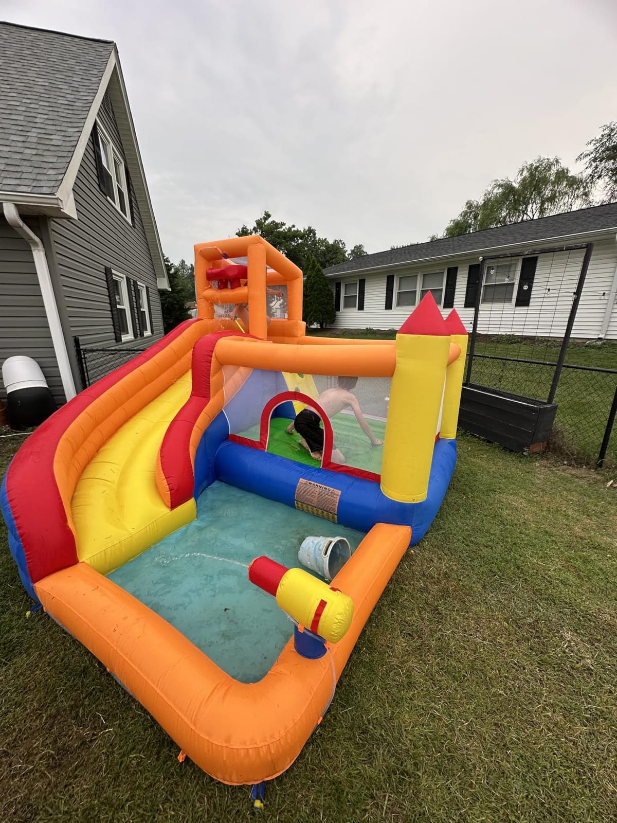 HuaKastro Inflatable Water Slide Bounce House for Kids with Pool, 5-in-1 Indoor/Outdoor Blow Up Play Center for Climbing, Sliding, Jumping & Splashing Fun, Blower Included customer photo 1