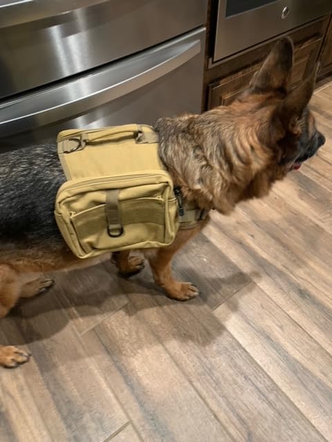 Himal Outdoors Dog Backpack & Saddle Bag, Tactical Hiking Backpack Brown customer photo 2