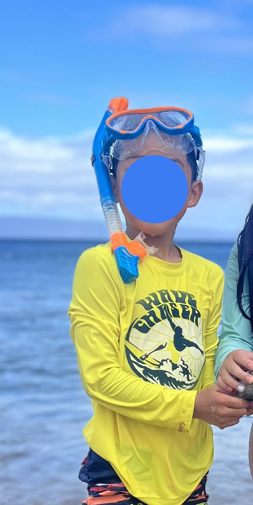Kids Mask Fins Snorkel Set Snorkeling Packages, with Diving Mask, Snorkel, Adjustable Swim Fins, Mesh Bag, Anti-Fog Anti-Leak Snorkeling Gear for Kids for Snorkeling Swimming Diving customer photo 1
