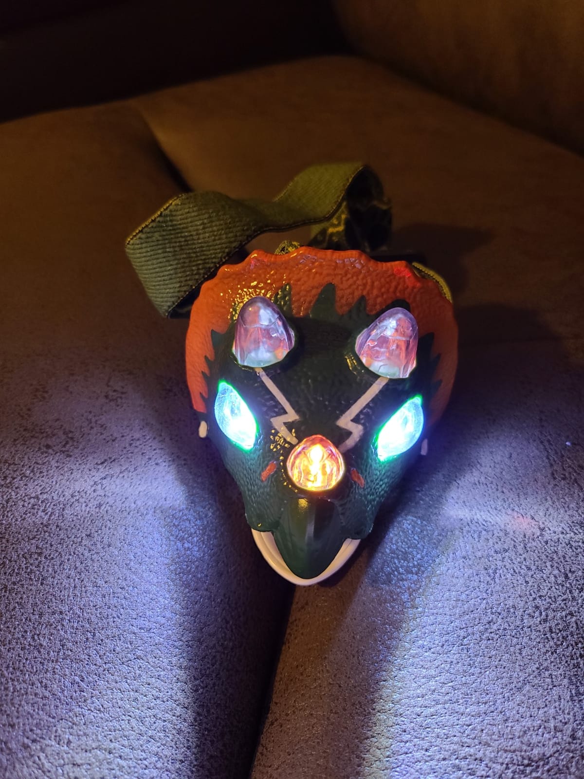 Dinosaur Headlamp for Kids, Triceratops LED Toy Flashlight, Camping Gear for Boys Girls 3-8 customer photo 1