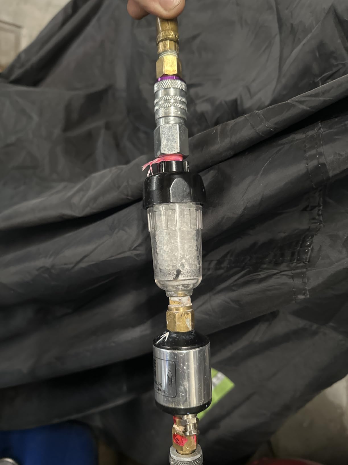 LE LEMATEC Compressed Air Dryer, Inline Desiccant Moisture Filter 3/8