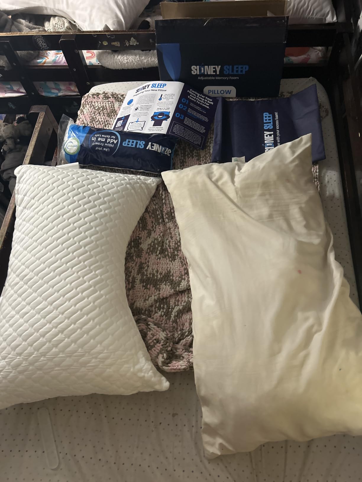 Sidney Sleep Adjustable Curved Pillows for Neck and Shoulder Support with Extra Shredded Fill - Cervical Contour Pillow for Side and Back Sleepers - Queen Size 19