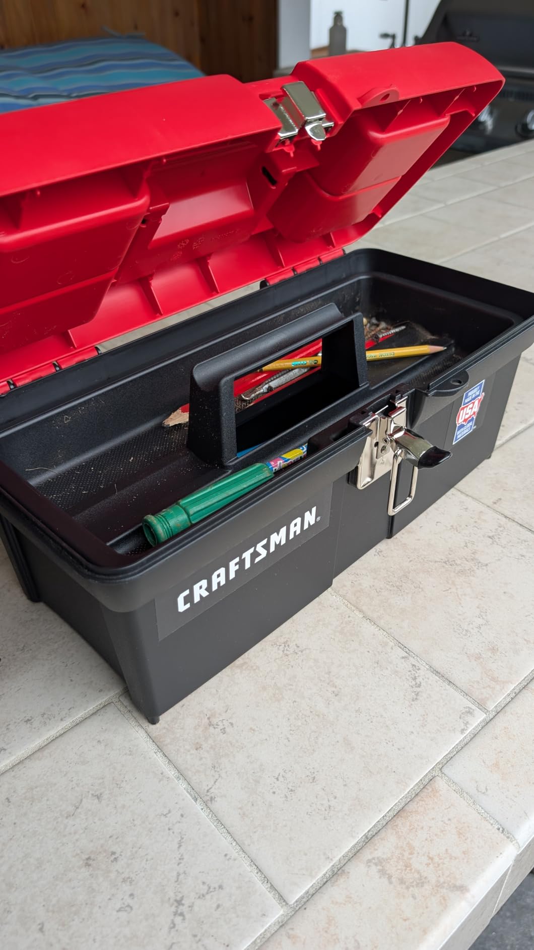 CRAFTSMAN Tool Box, Lockable, 16 in., Red/Black (CMST16901) customer photo 1