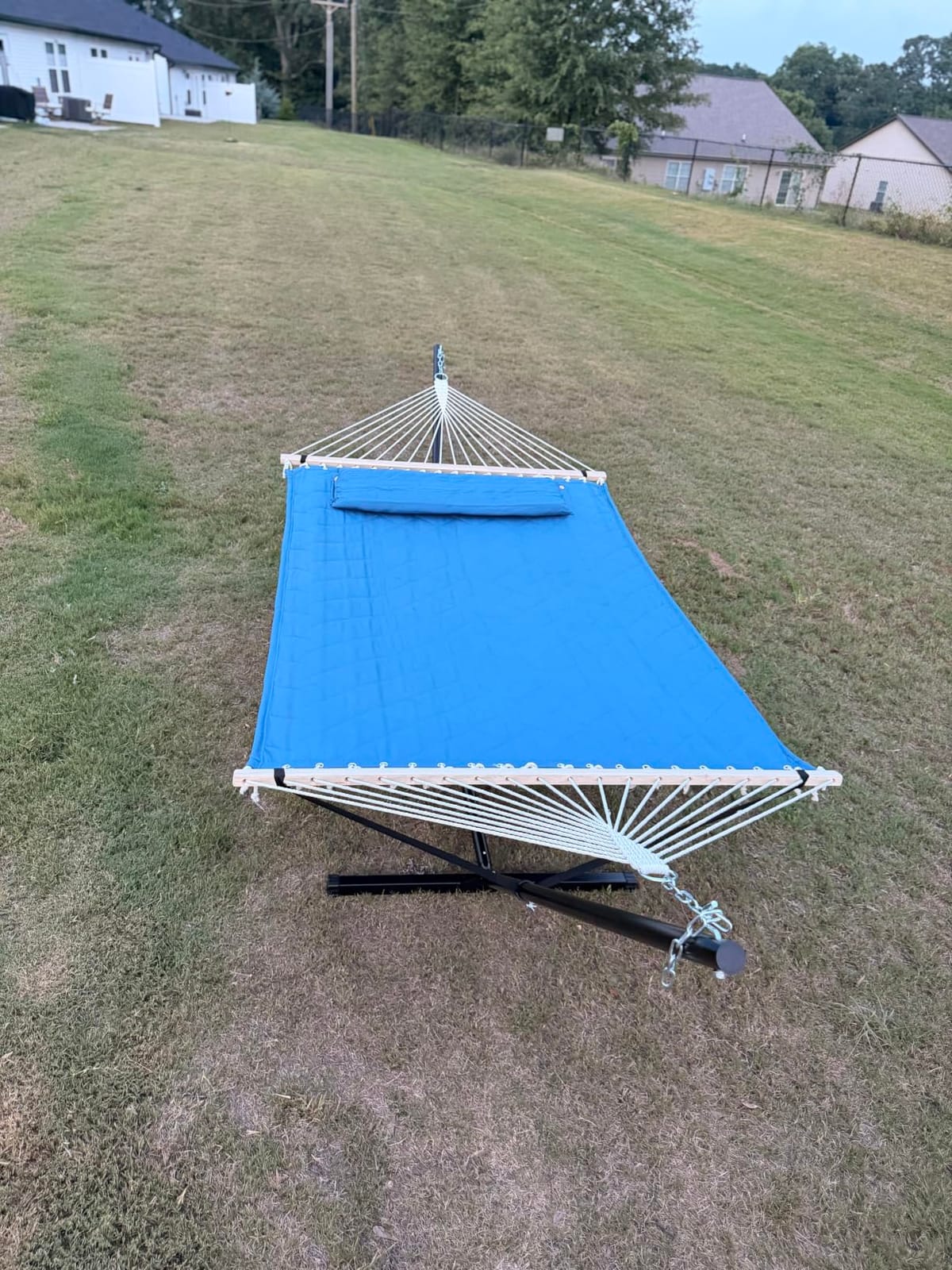 ANOW Outdoor Hammock Heavy Duty Hammock with 12 Feet Steel Stand, Cream customer photo 2