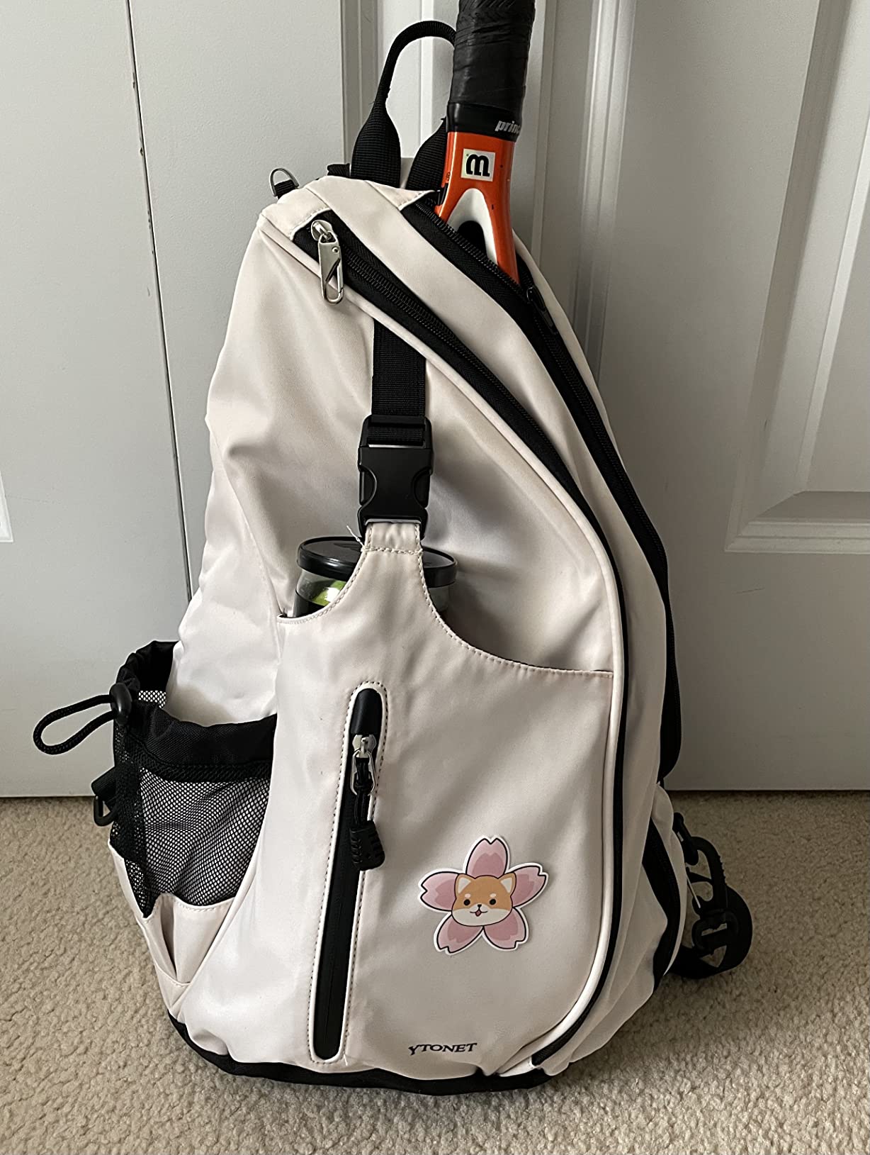Ytonet Tennis Bag, Tennis Sling Backpack Crossbody for Men Women customer photo 2
