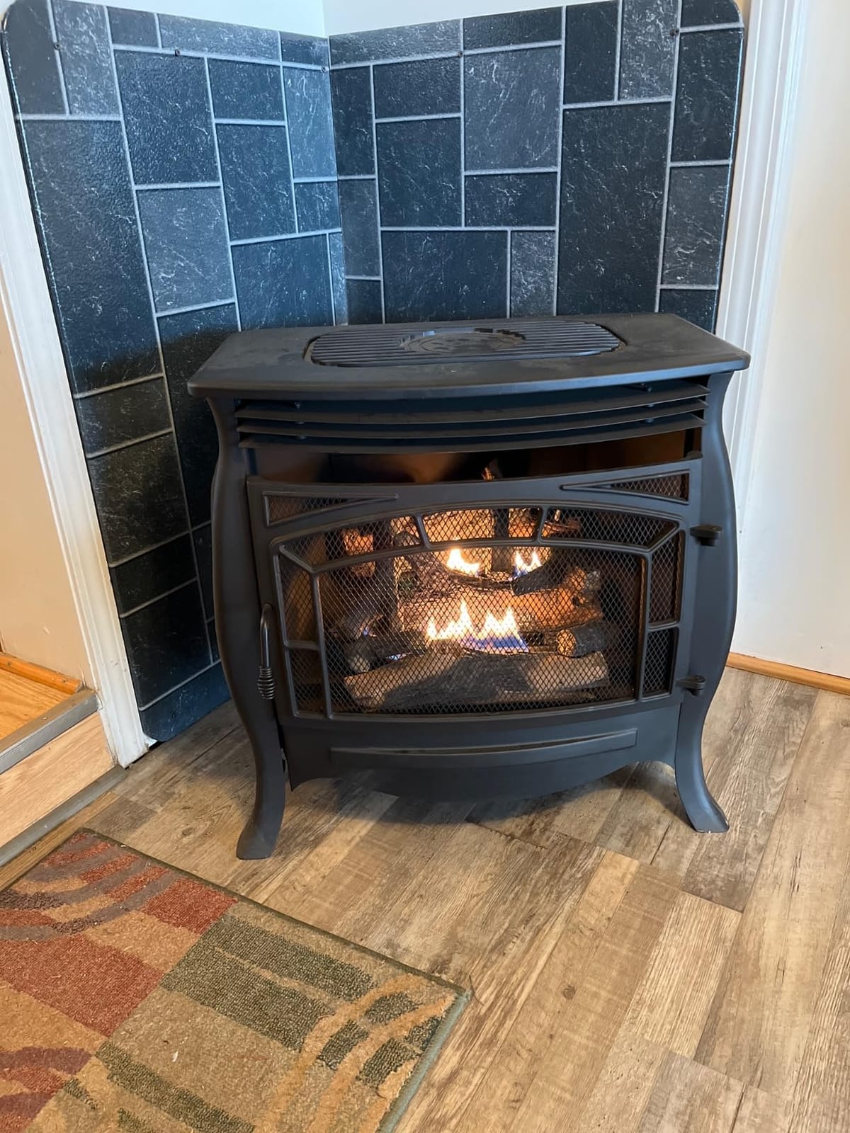 Duluth Forge Dual Fuel Ventless Gas Stove - 26,000 BTU, Remote Control, Matte Black Finish - Model# FDSR25 customer photo 1
