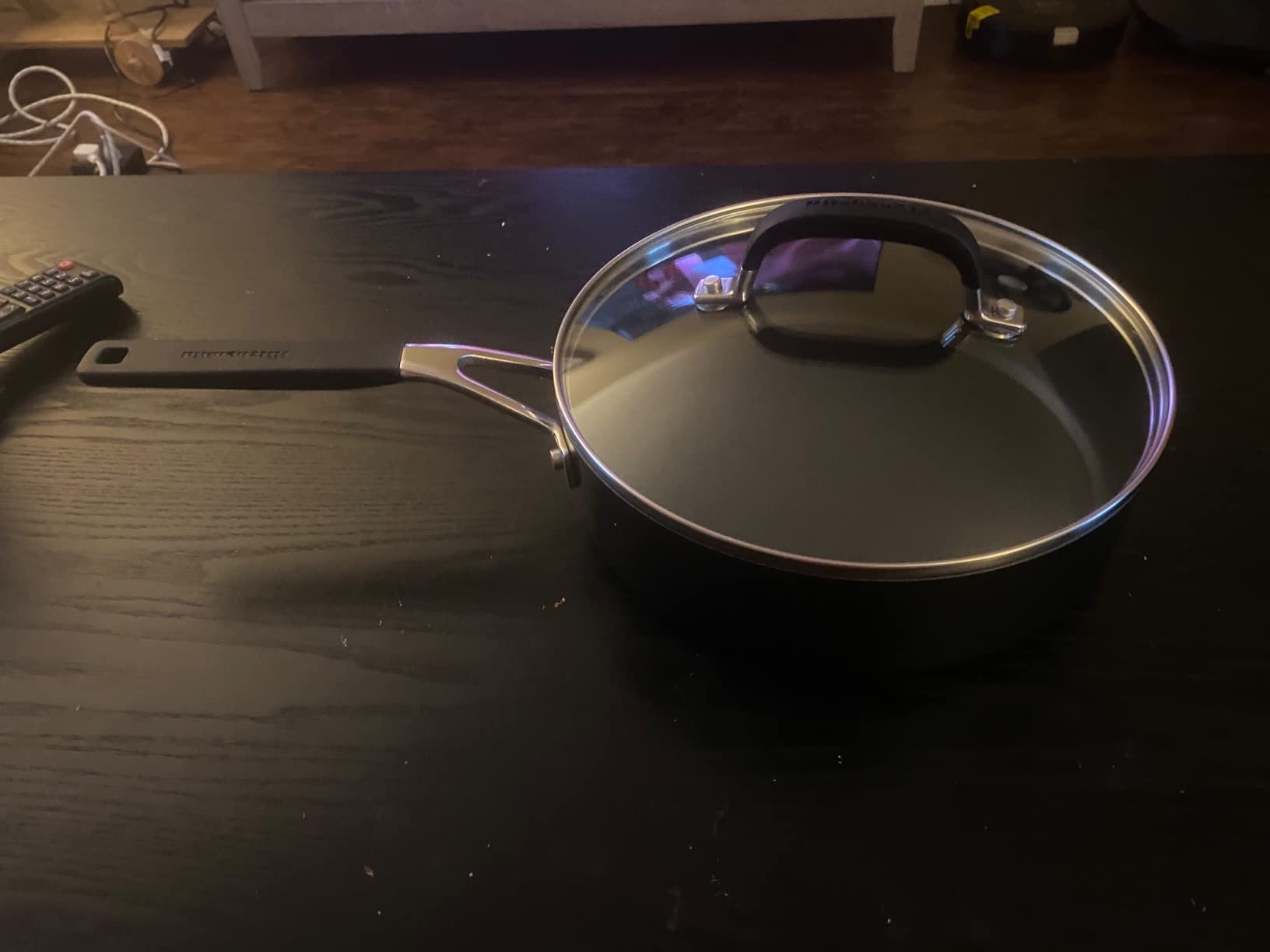 KitchenAid 84804 Hard Anodized Nonstick Saute/Fry Pan with Lid, 3 Quart - Onyx Black customer photo 2