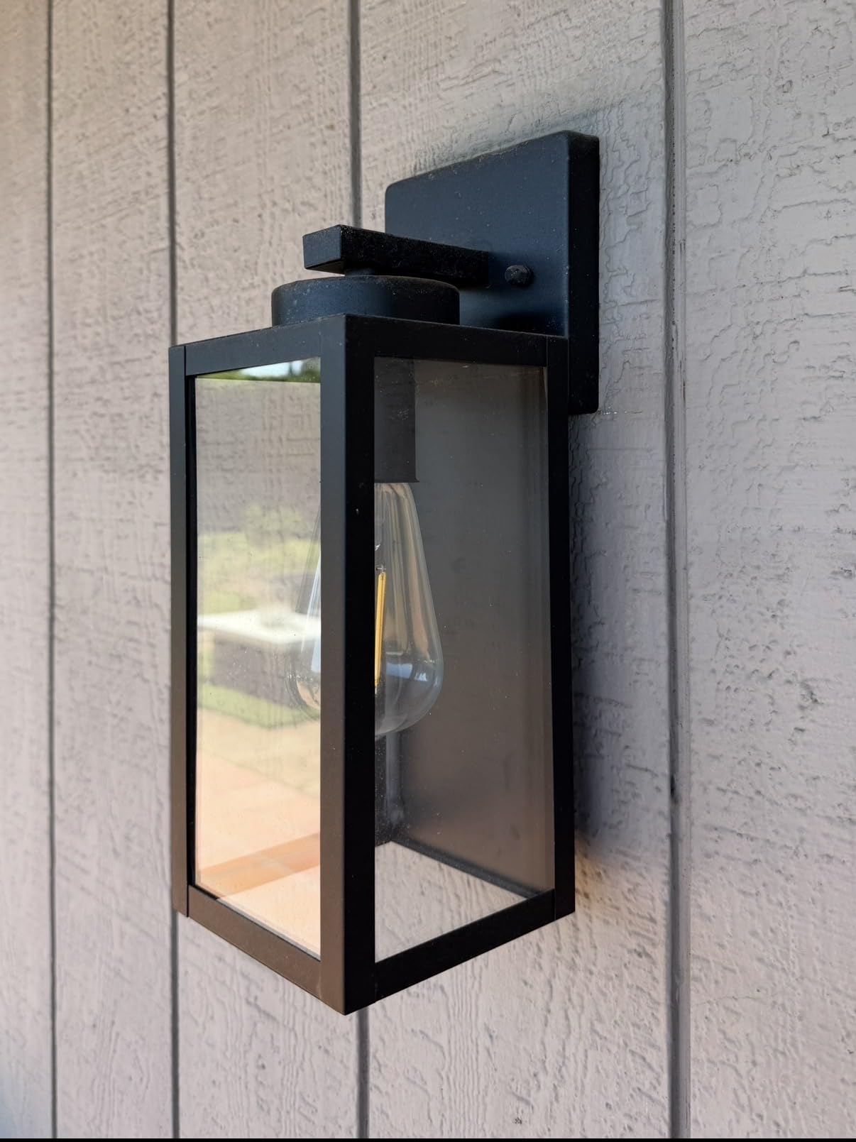 BesLowe Outdoor Wall Light Fixtures, Modern Black Exterior Wall Lanterns customer photo 1