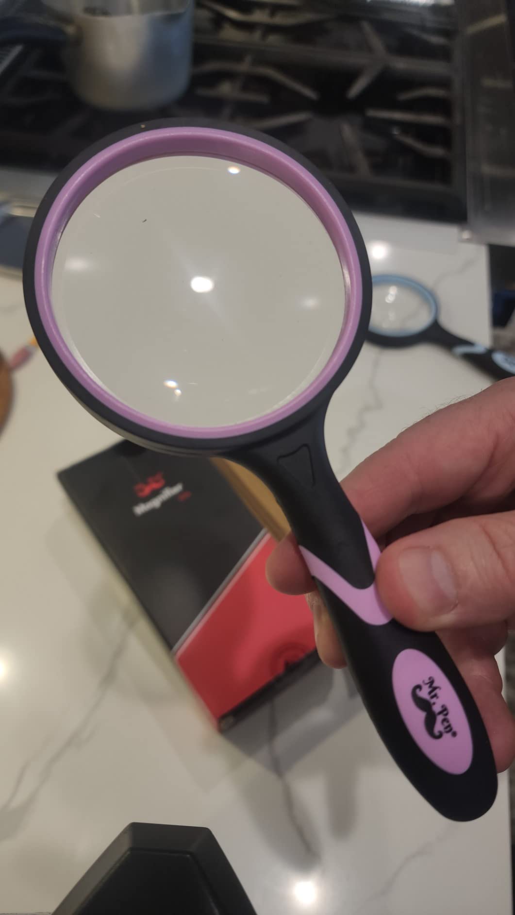 Mr. Pen- Magnifying Glass, 2 Pack, 10X Magnifier, 75mm Glass Lens customer photo 1