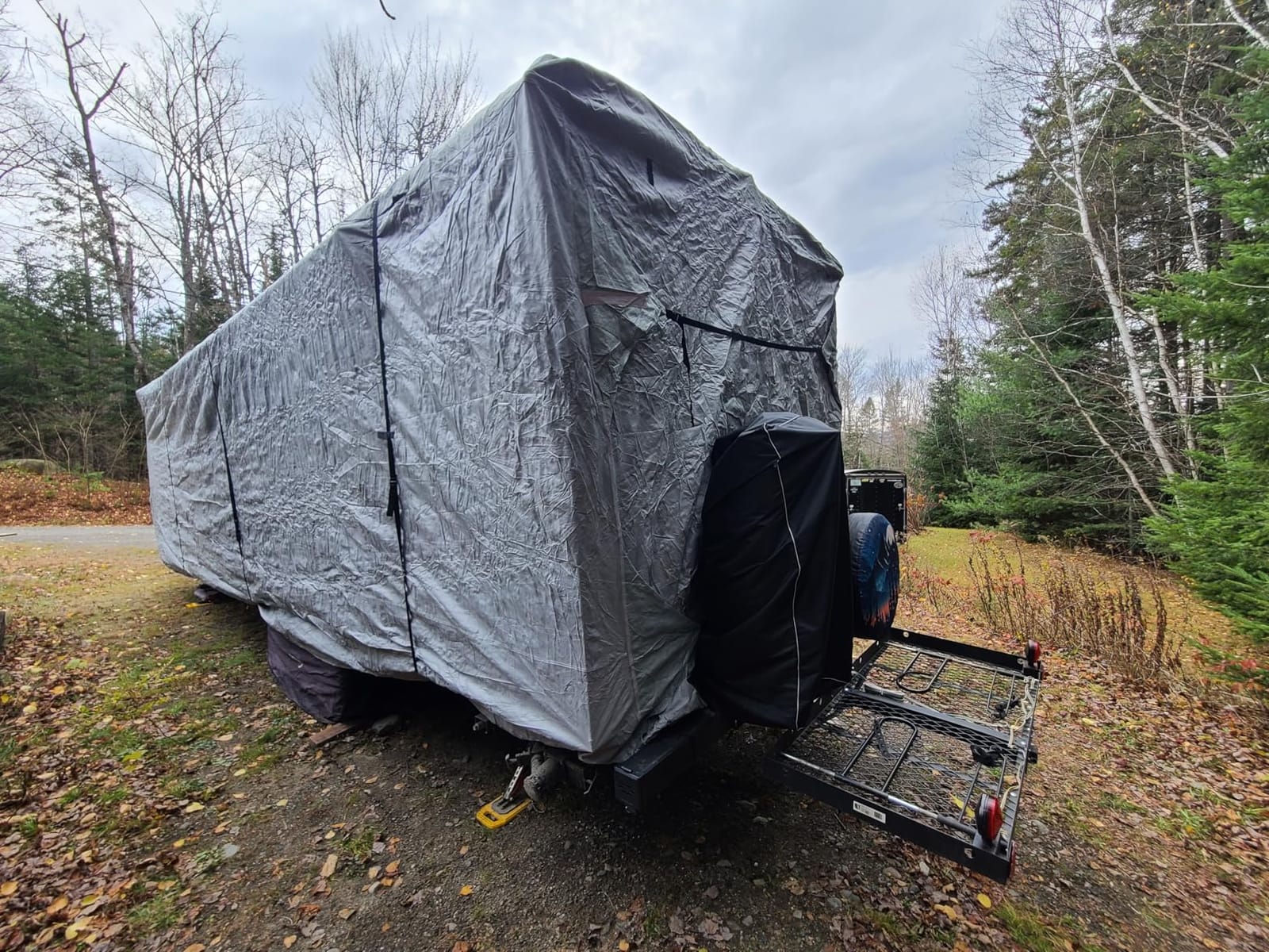 Class C RV Cover 29' ~ 32', Upgraded 9-Layers Top Motorhome Cover, Heavy Duty Anti-UV Camper Cover Windproof Ripstop Class C Travel Trailer Cover for Winter Snow Protection customer photo 2