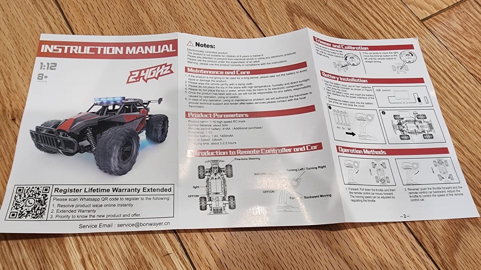 BLUEJAY Remote Control Car, 2.4GHz High Speed 33KM/H RC Cars Toys | 1:12 Monster RC Truck Off Road with LED Headlight and Rechargeable Battery Gifts for Adults Boys 8-12 customer photo 2