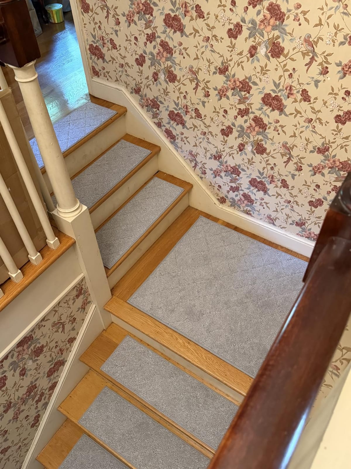 COSY HOMEER Edging Stair Treads Non-Slip Carpet Mat 28inX9in,4pc,Beige customer photo 2