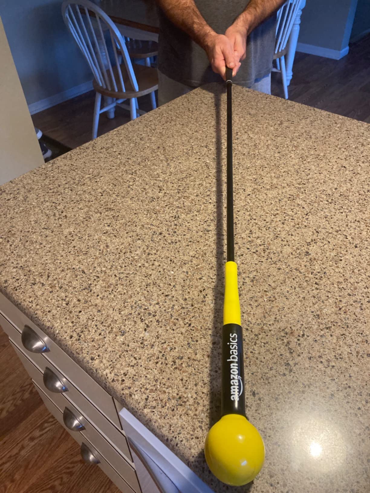 Amazon Basics Golf Swing Trainer Aid and Warm-Up Practice Stick for Grip, Balance, Distance and Power Training customer photo 2